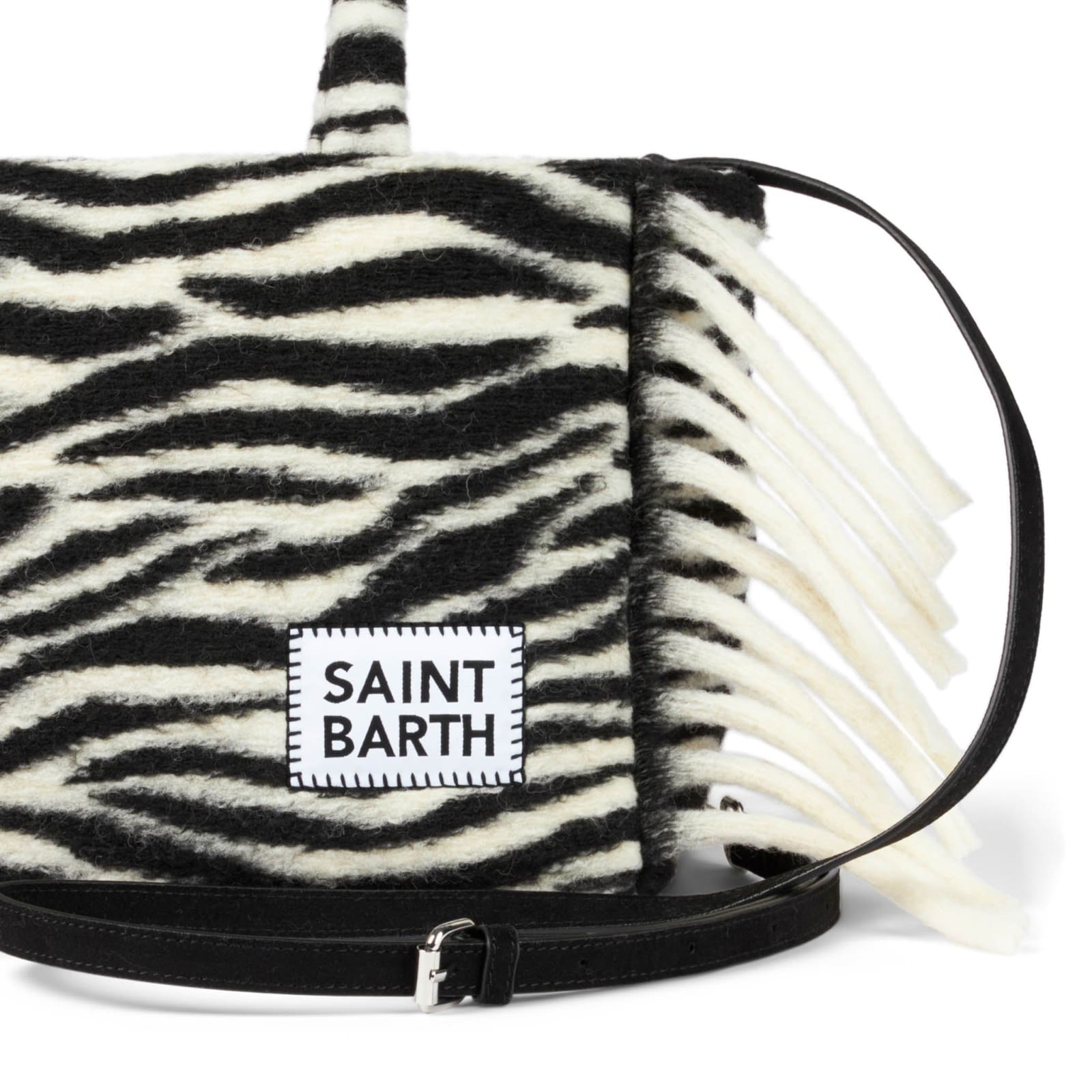Shop Mc2 Saint Barth Colette Blanket Handbag With Animalier Print In Multicolor