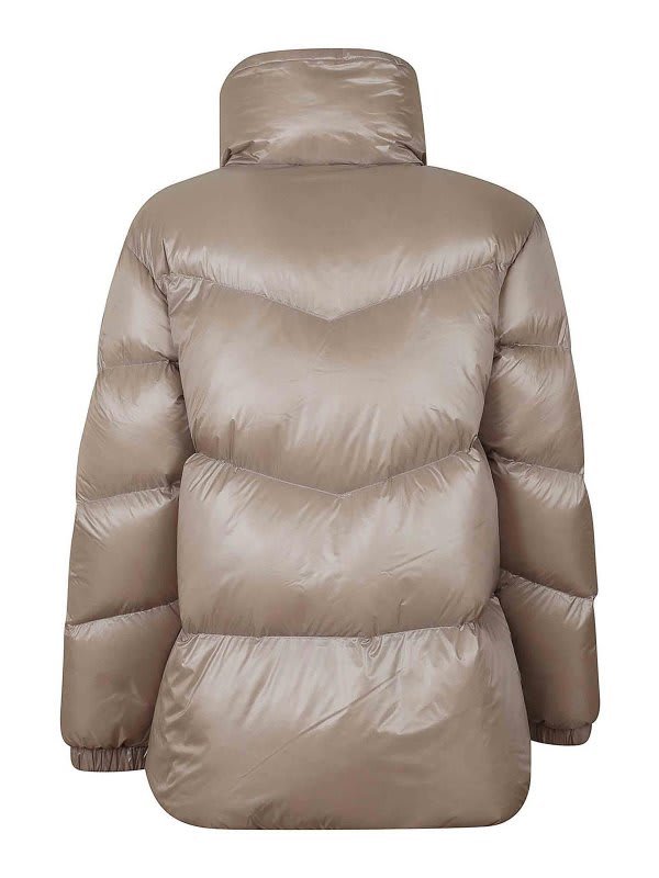 Shop Woolrich Aliquippa Puffer Jacket In Tortora