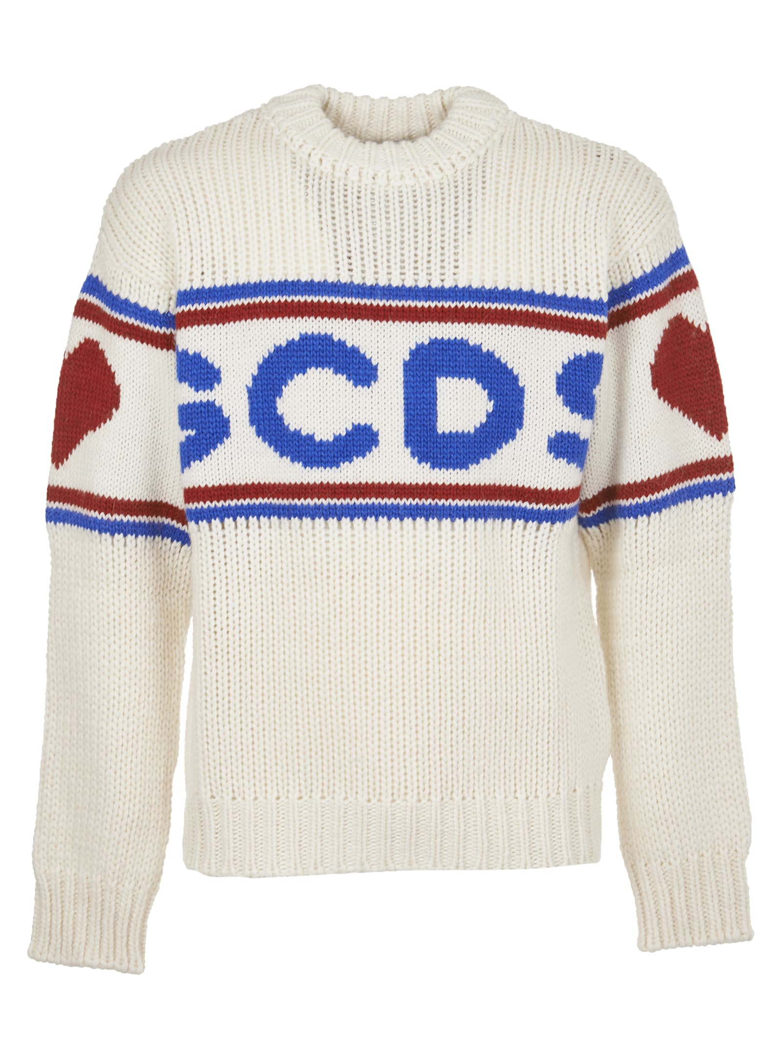 GCDS White Cute Tape Logo Sweater