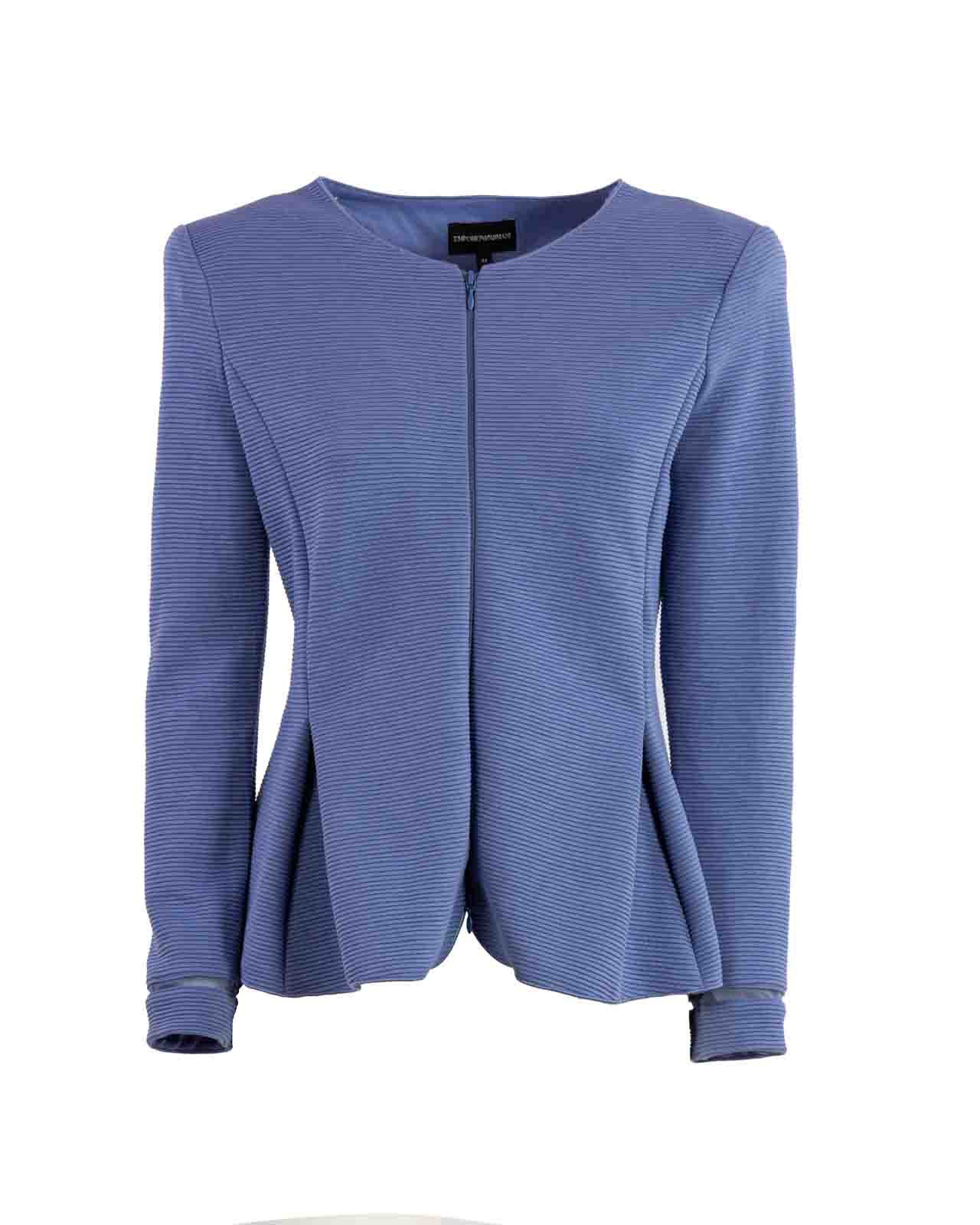 Emporio Armani Single-breasted Jacket In Blue