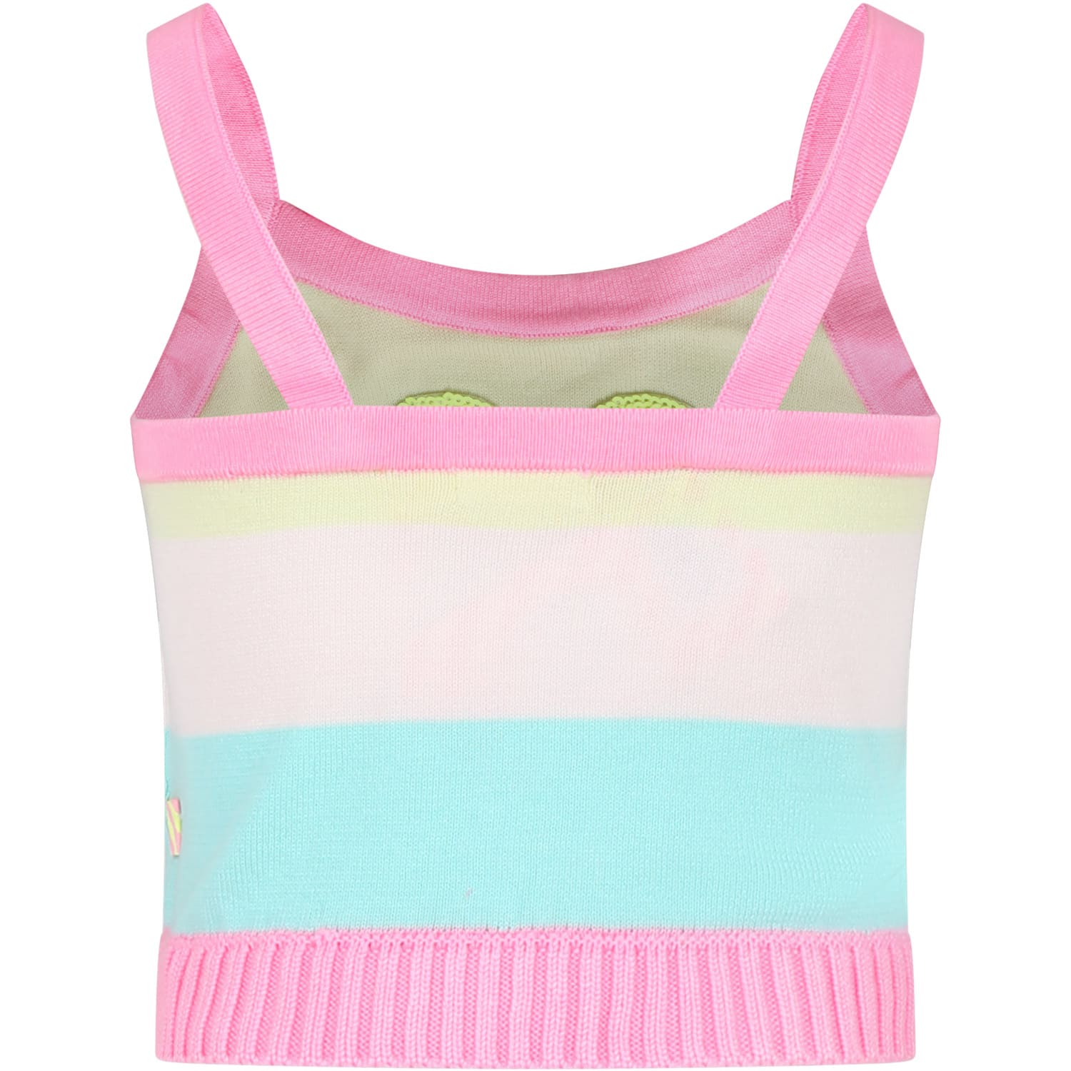 Shop Billieblush Pink Top For Girl With Heart In Multicolor