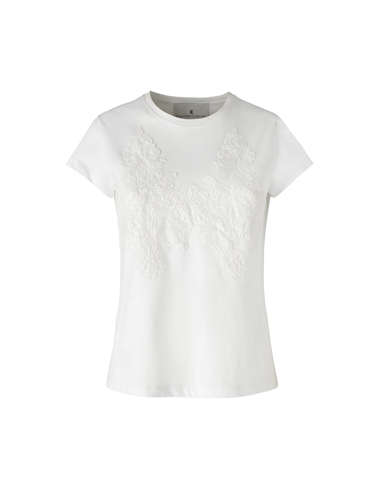 Ermanno Scervino White T-shirt With Lace