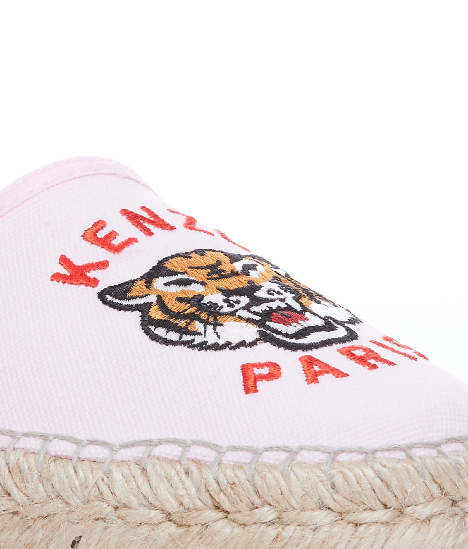 Shop Kenzo Tiger Logo Espadrilles In Pink