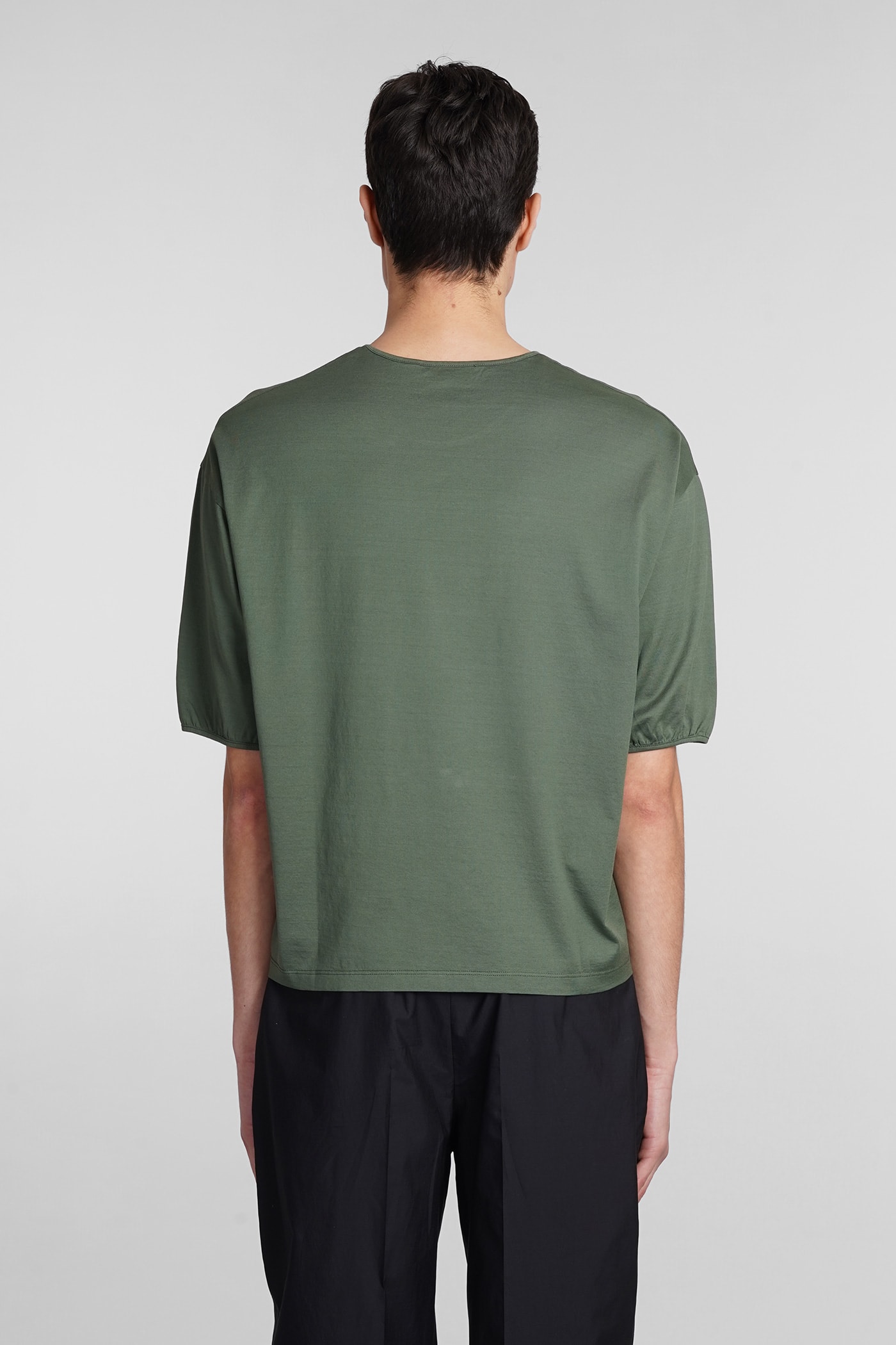 Shop Lemaire T-shirt In Green Cotton