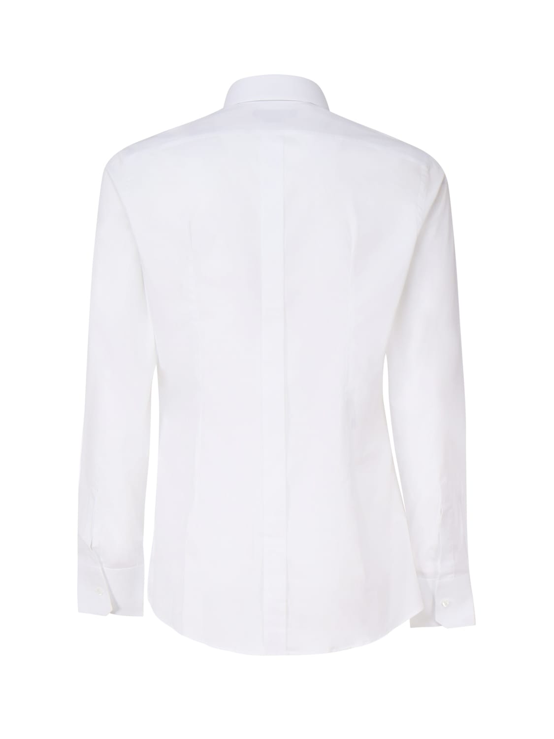 Shop Dolce & Gabbana Shirt Made Of Stretch Cotton Poplin In White