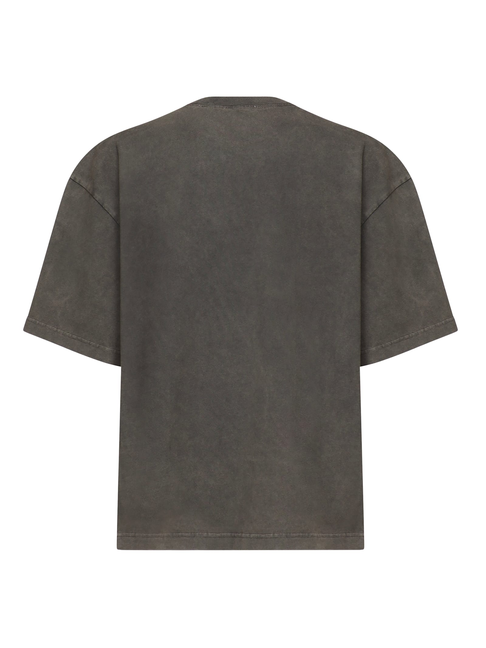 Axel Arigato T-shirt With Washed-effect Logo In Gray