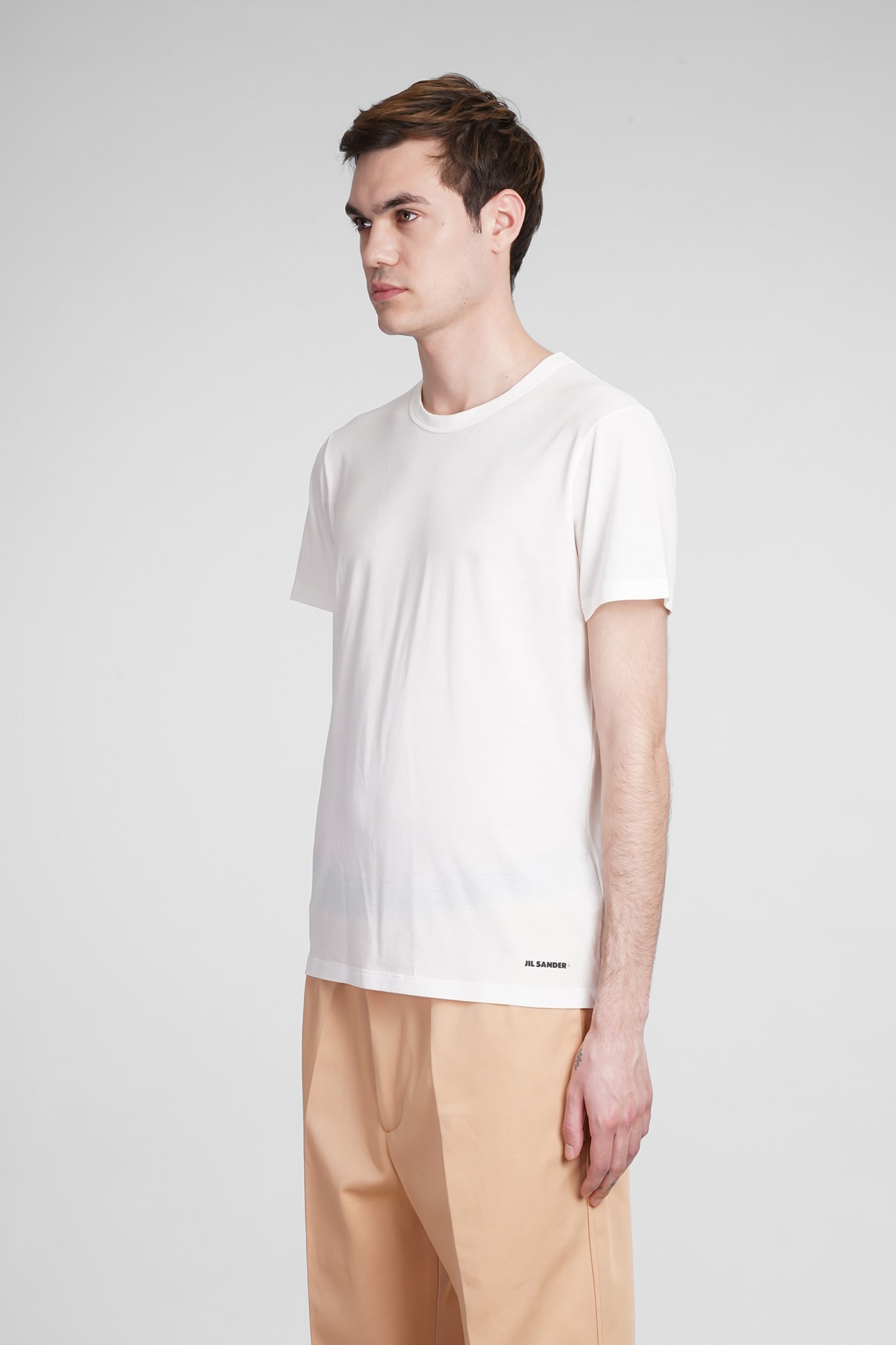 Jil Sander White Cotton T-shirt In White