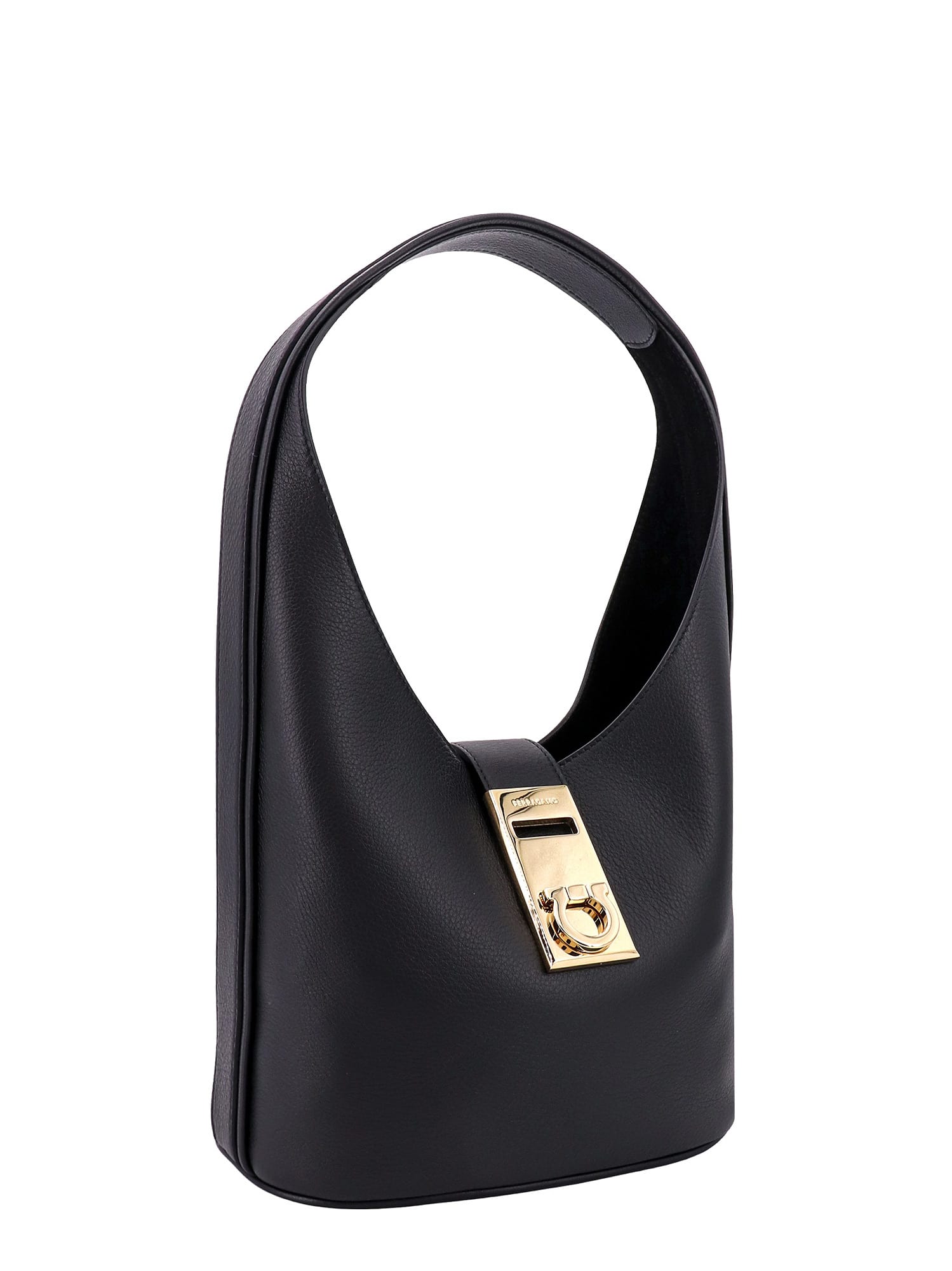 Shop Ferragamo Hobo Shoulder Bag In Black