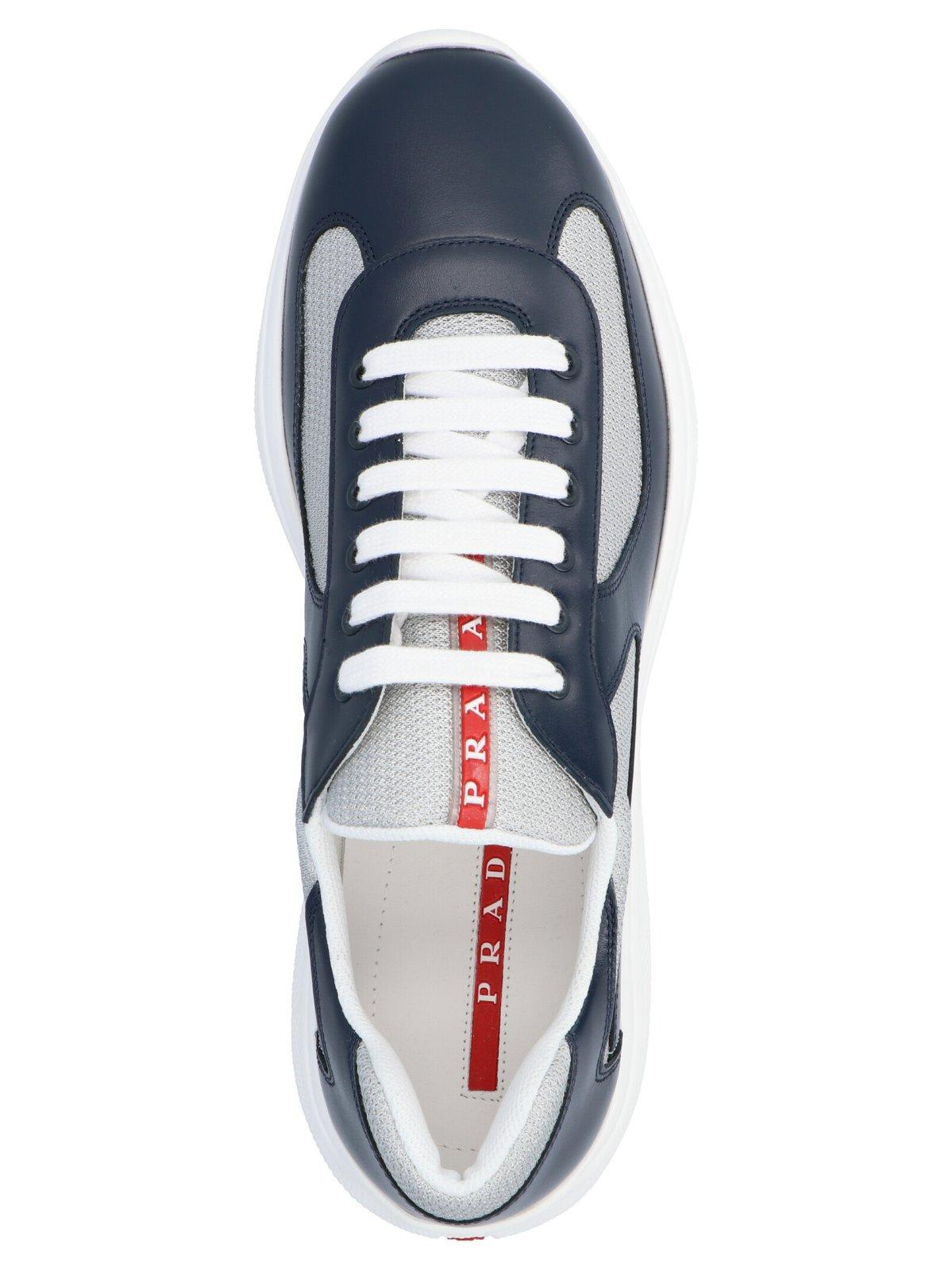 Shop Prada Americas Cup Sneakers In Blu