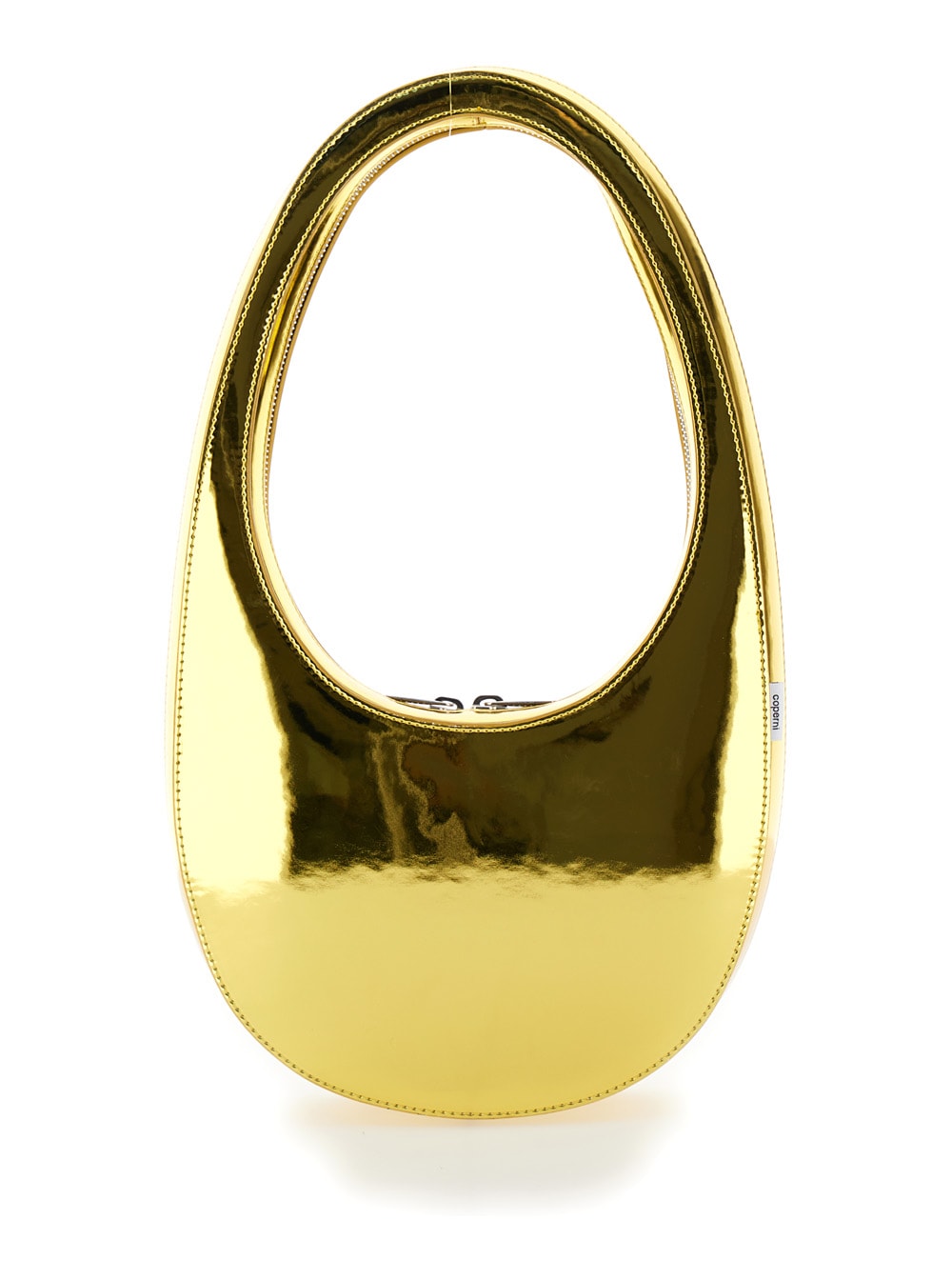 Shop Coperni Swipe Gold Shoulder Bag In Techno Fabric Woman In Metallic