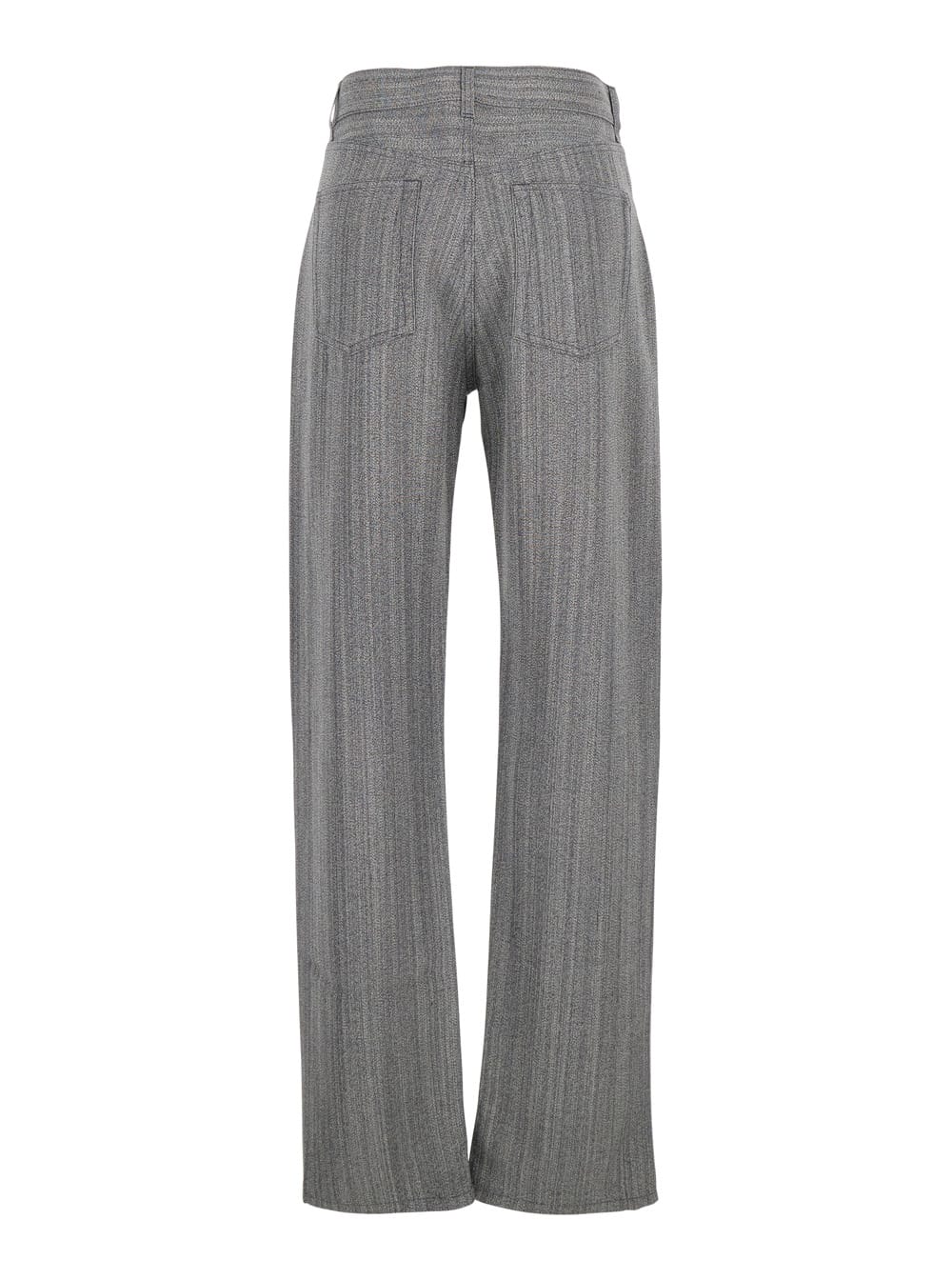 Phoebe Philo Grey Jeans With Belt Loops And Tapered Leg In Denim Woman In Gray