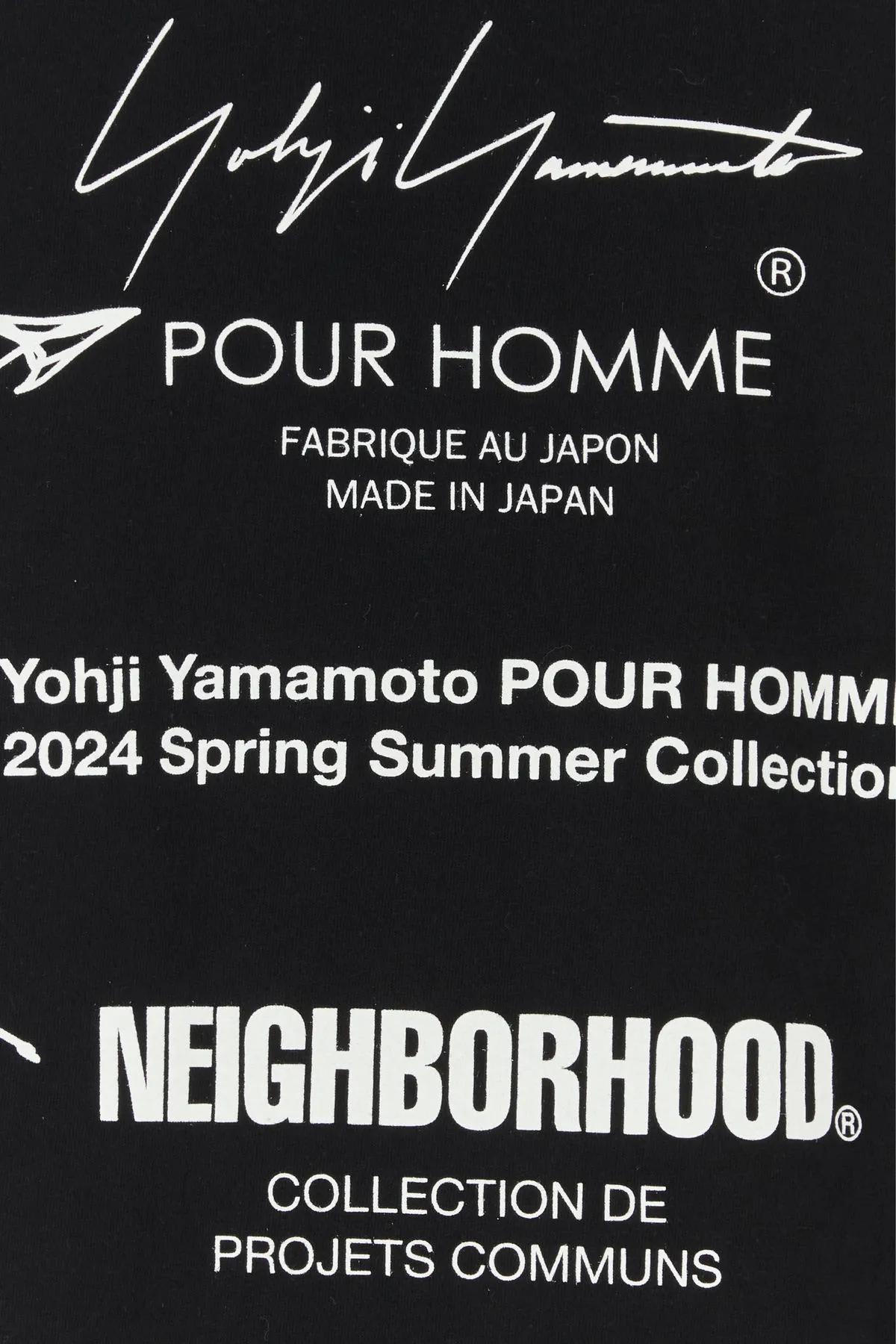 Shop Yohji Yamamoto Black Cotton  X Neighborhood T-shirt