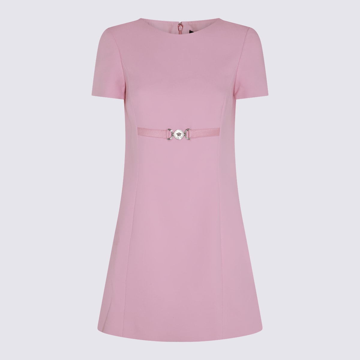 Versace Pink Viscose Blend Dress In Pale Pink