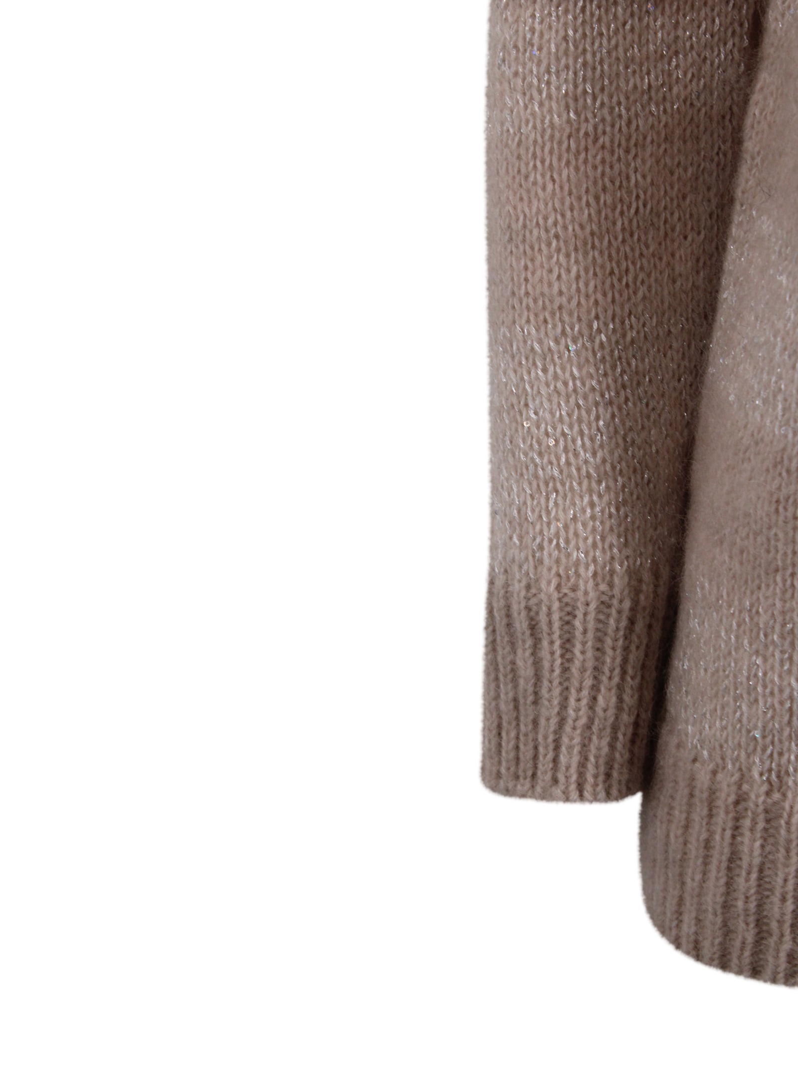 Herno Straight Cut Crew Neck Knit Jumper In Brown