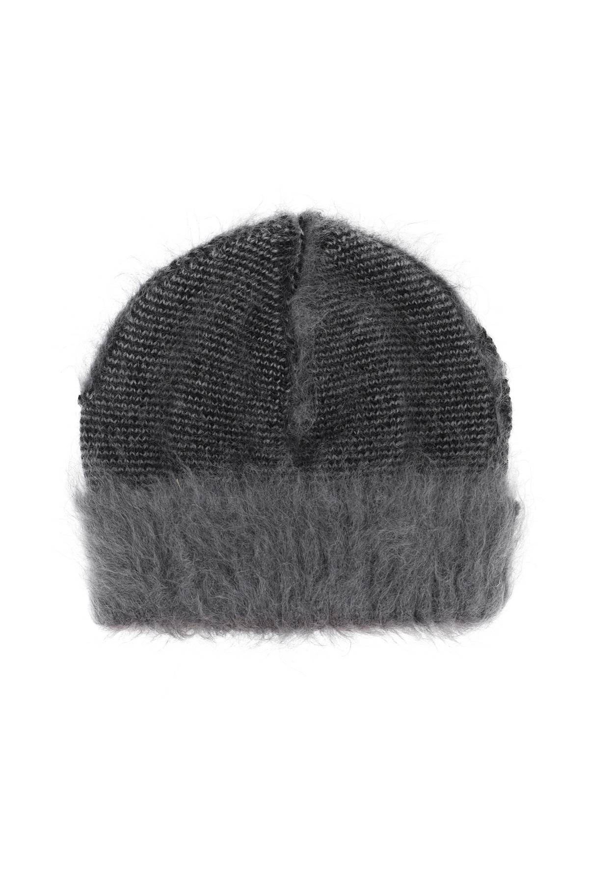 Shop Craig Green Reversible Beanie Hat In Black Grey (grey)