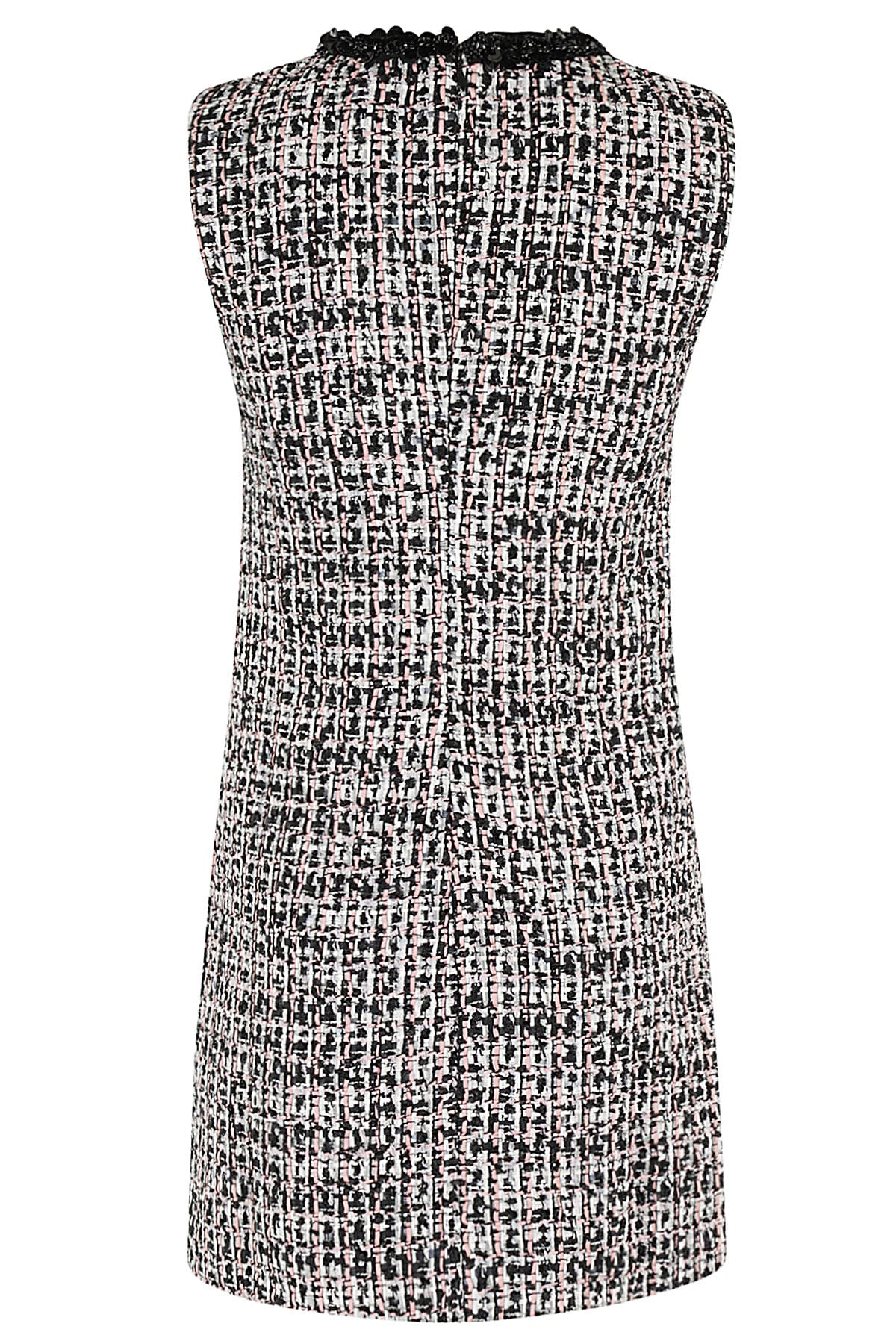 Shop Self-portrait Boucle Embellished Mini Dress In Black