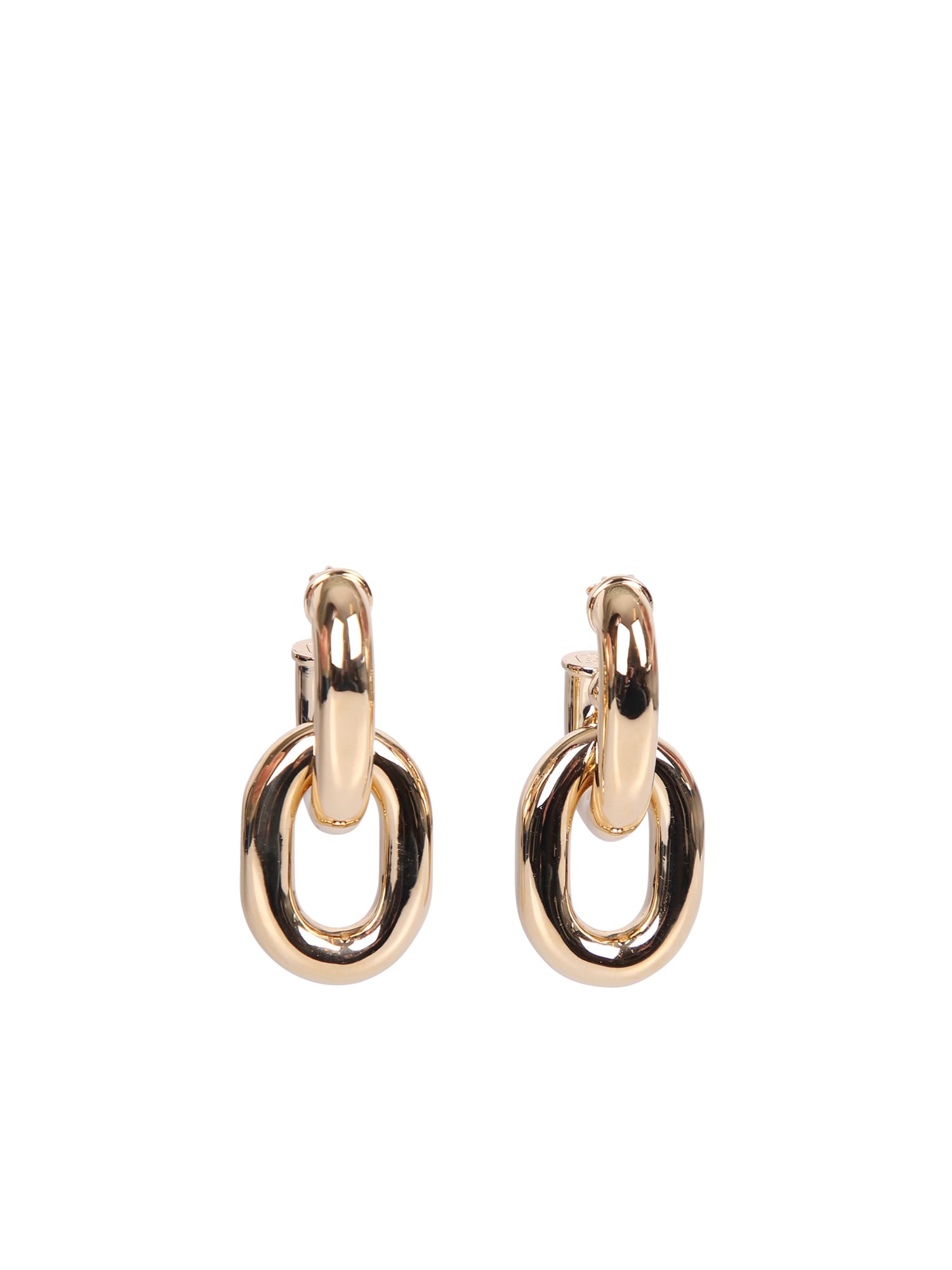 Rabanne Gold Finish Earrings In Metallic