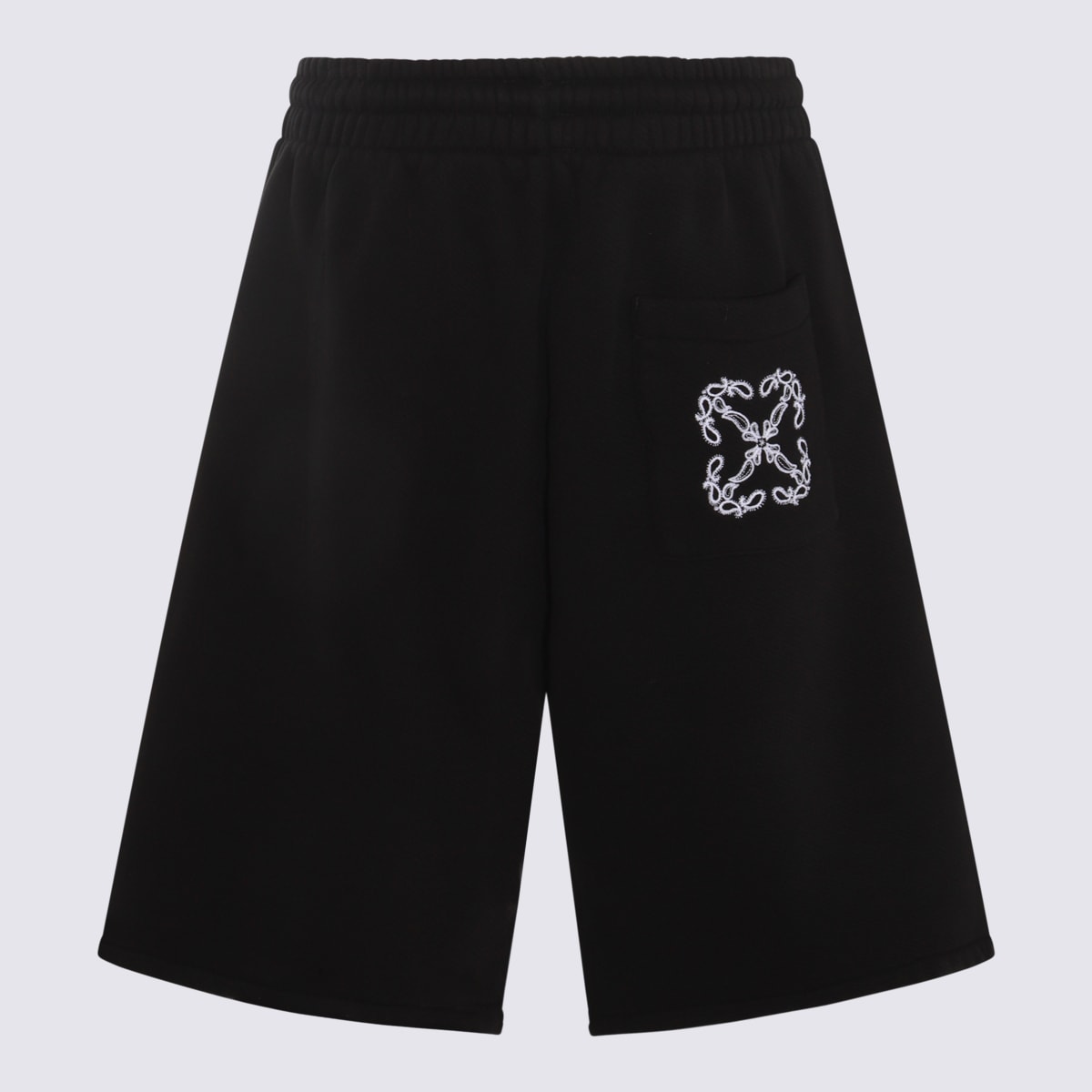 Shop Off-white Black Cotton Shorts