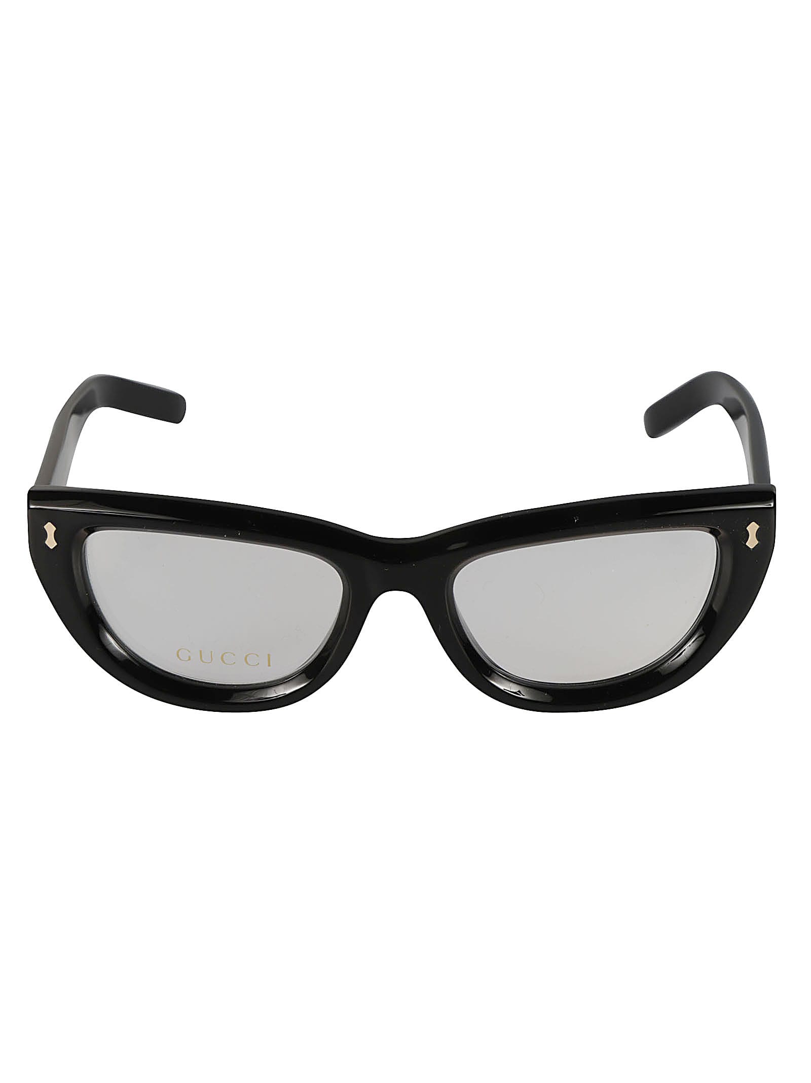 Shop Gucci Cat Eye Thick Frame In Black
