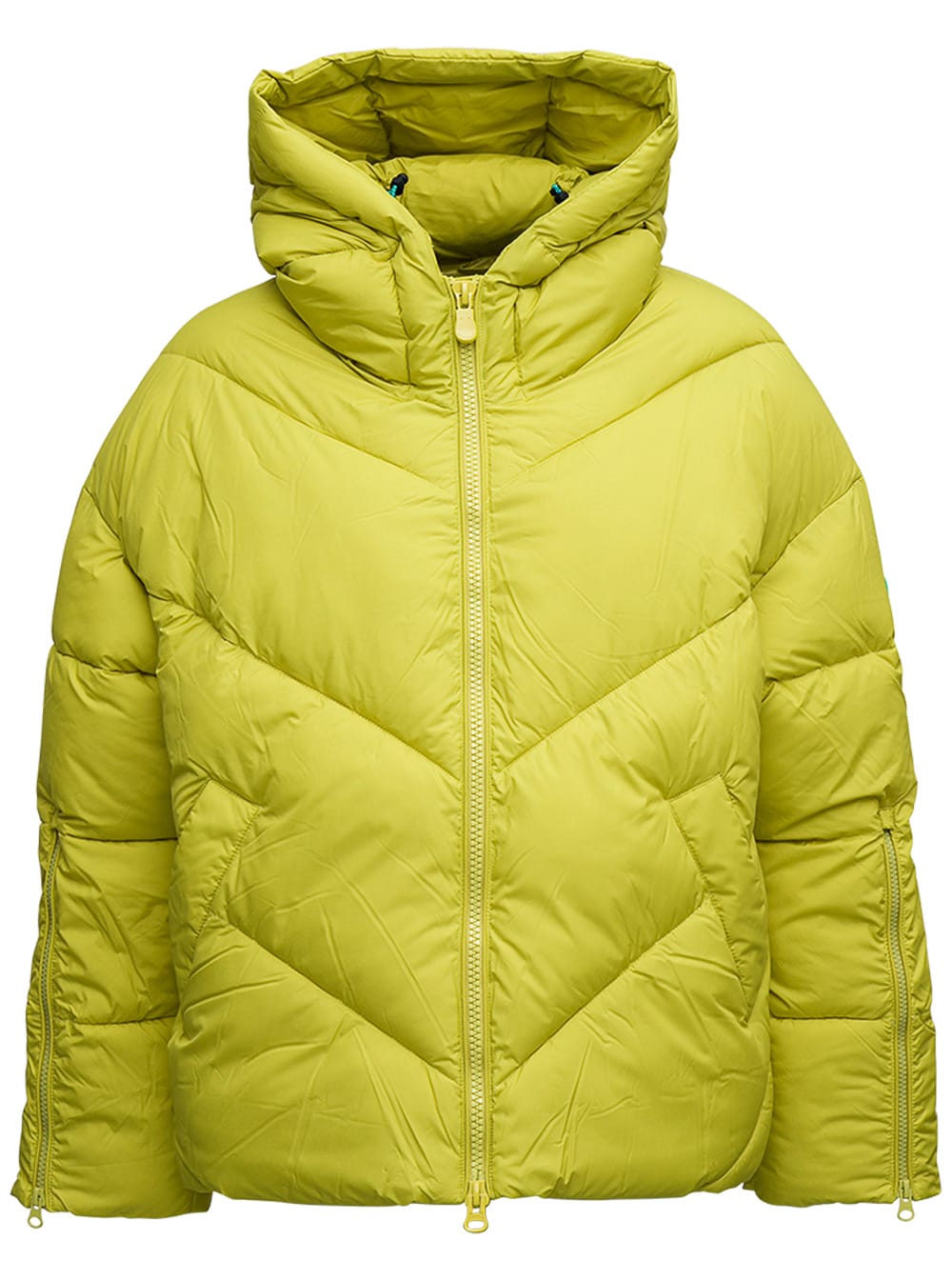 Save the Duck Lime Color Quilted Nylon Down Jacket