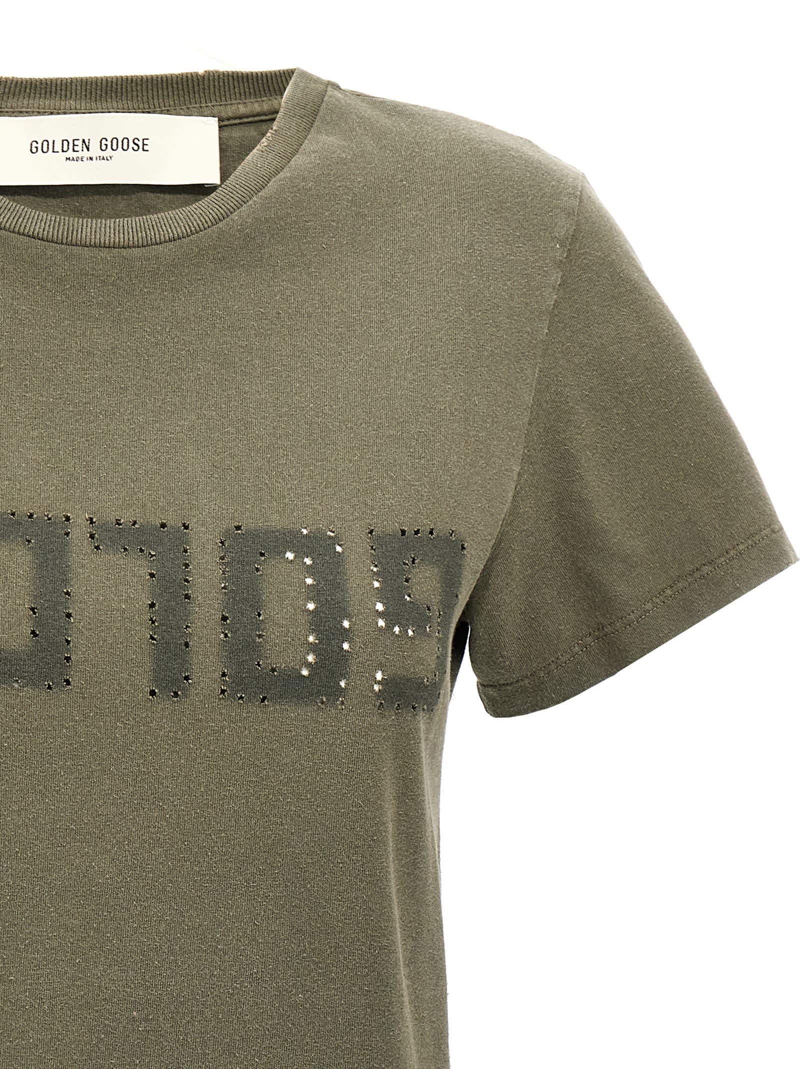 Golden Goose Deluxe Brand Army Green Cotton Doris T Shirt In Green