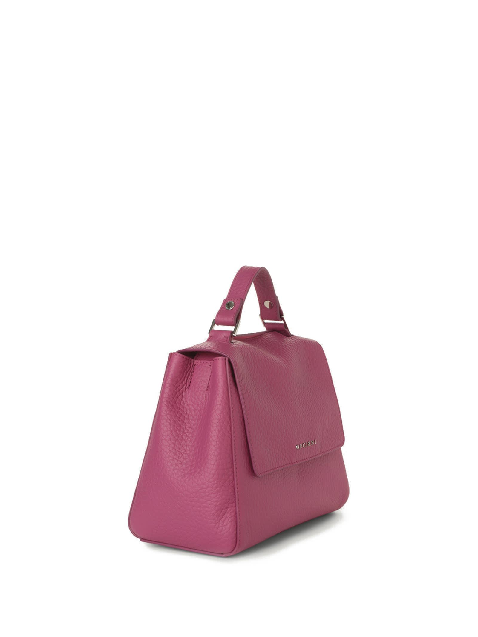 Shop Orciani Sveva Soft Small Handbag In Fuchsia In Lampone