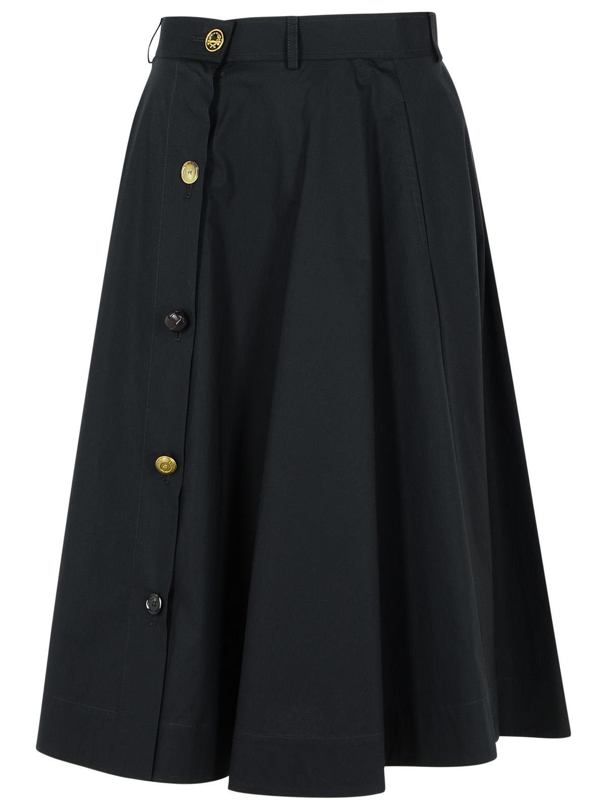 Moschino Black Cotton Skirt