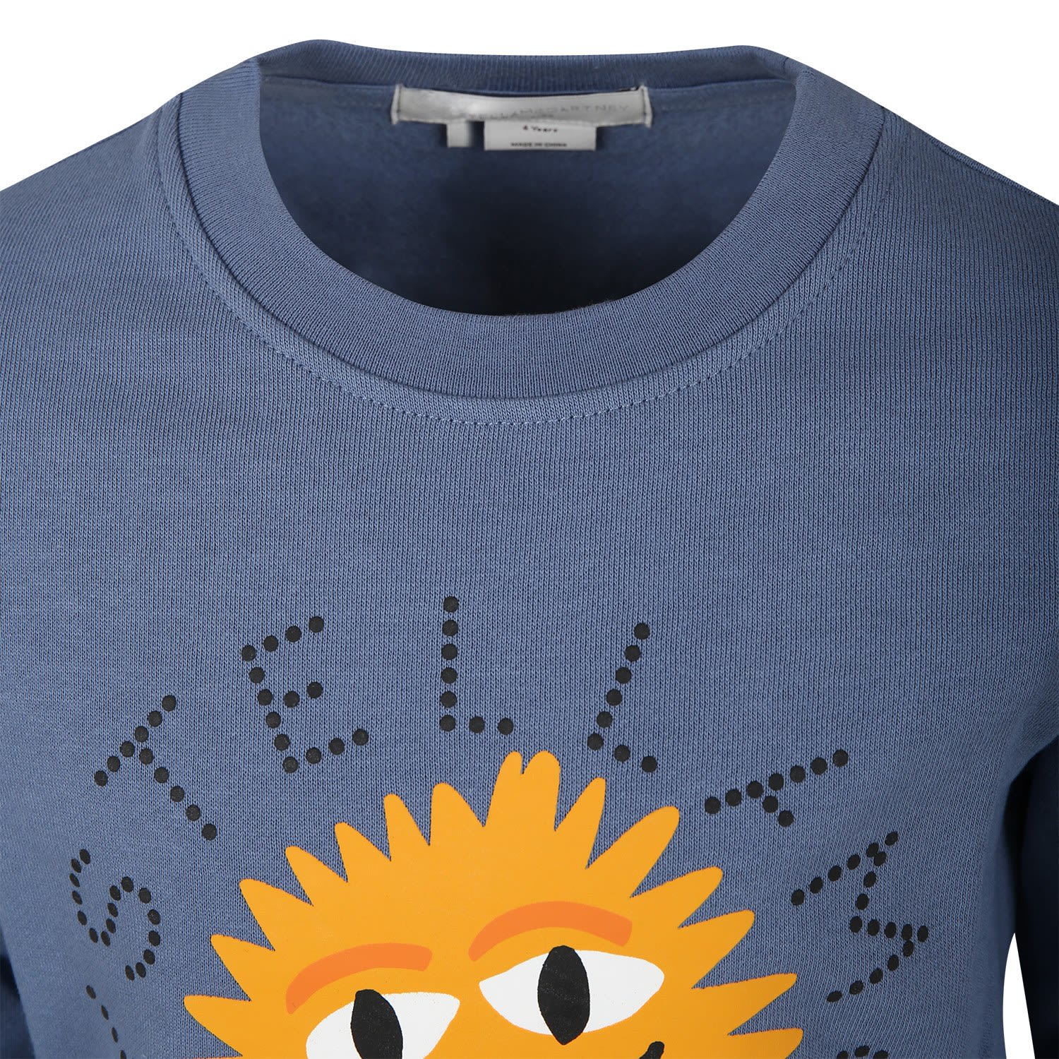 Shop Stella Mccartney Blue Sweatshirt For Boy With Print And Logo