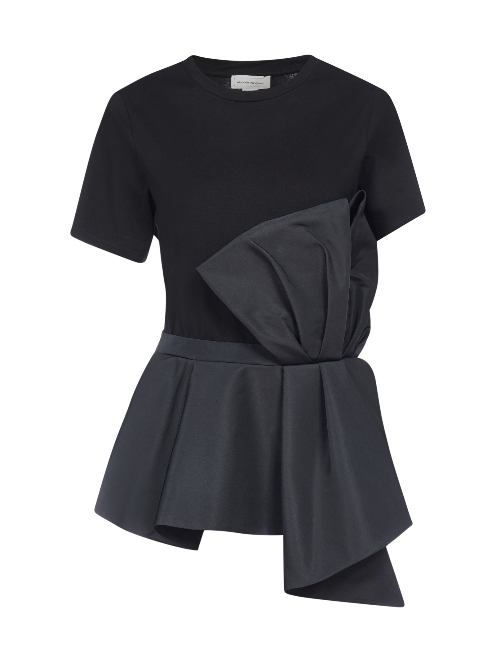 Alexander McQueen Bow And Volant Cotton T-shirt