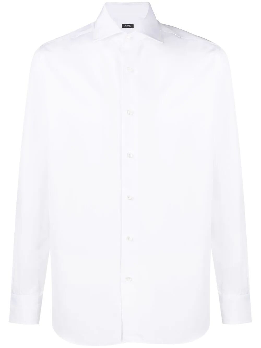 Shop Barba Napoli Neck Shirt In White