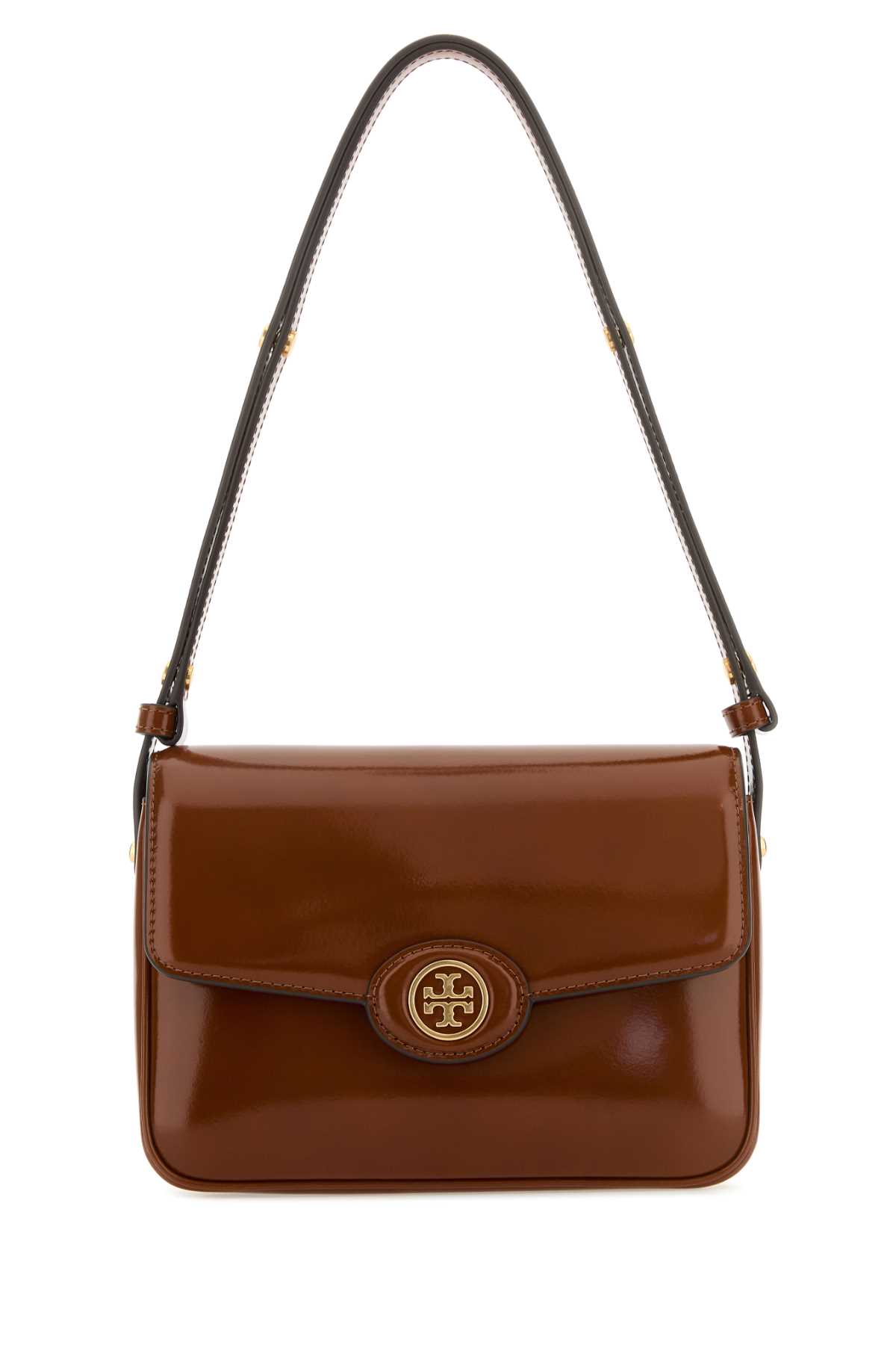 Tory Burch Caramel Leather Robinson Shoulder Bag