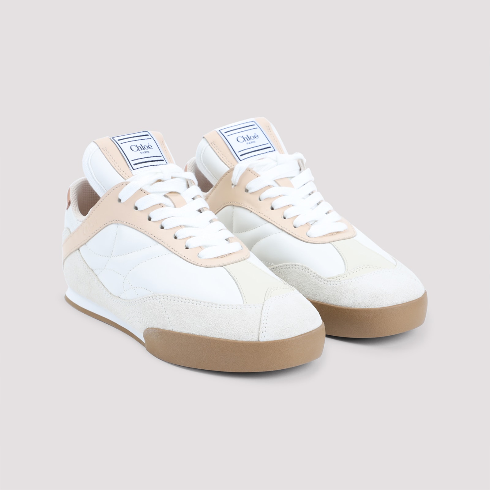 Chloé Multicolor Kick Leather And Suede Sneakers