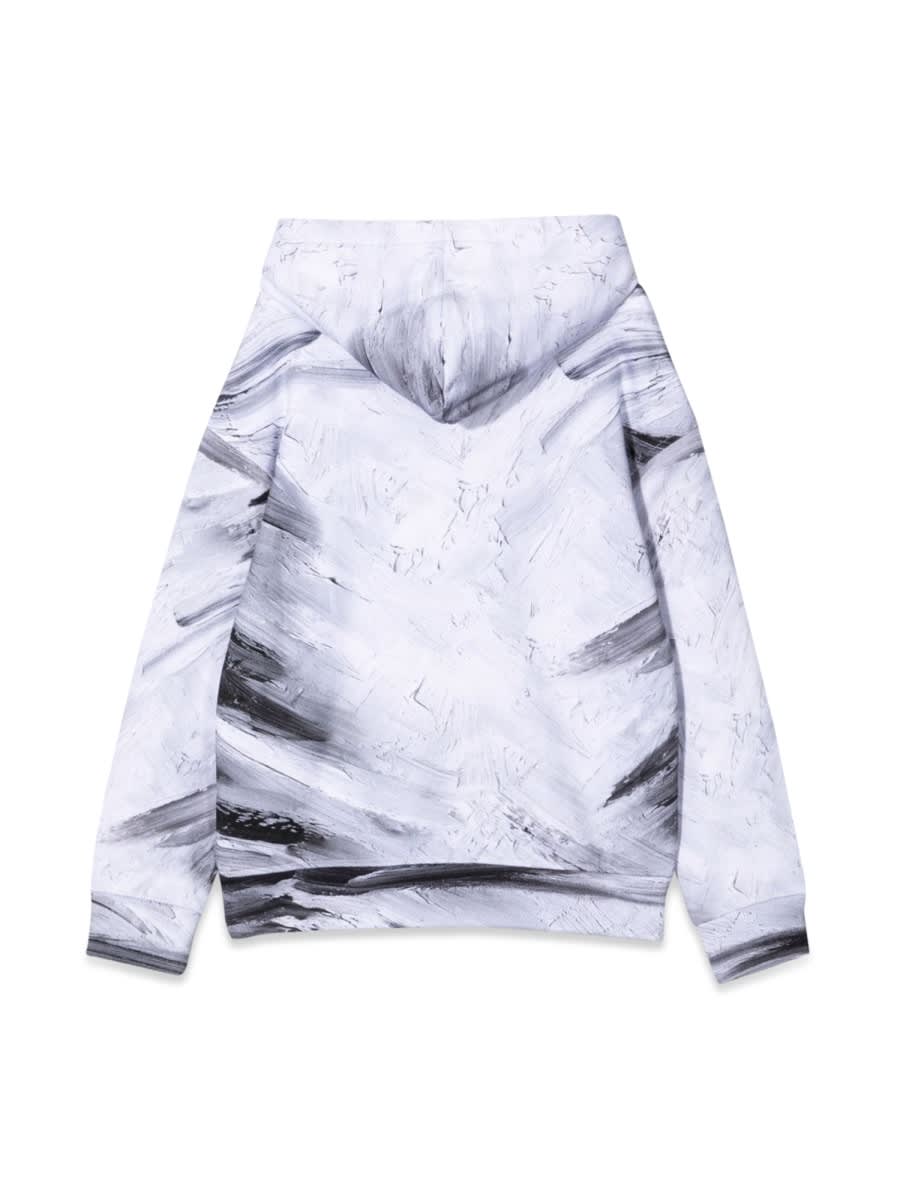 Moschino Felpa In Cotone Con Cappuccio In White