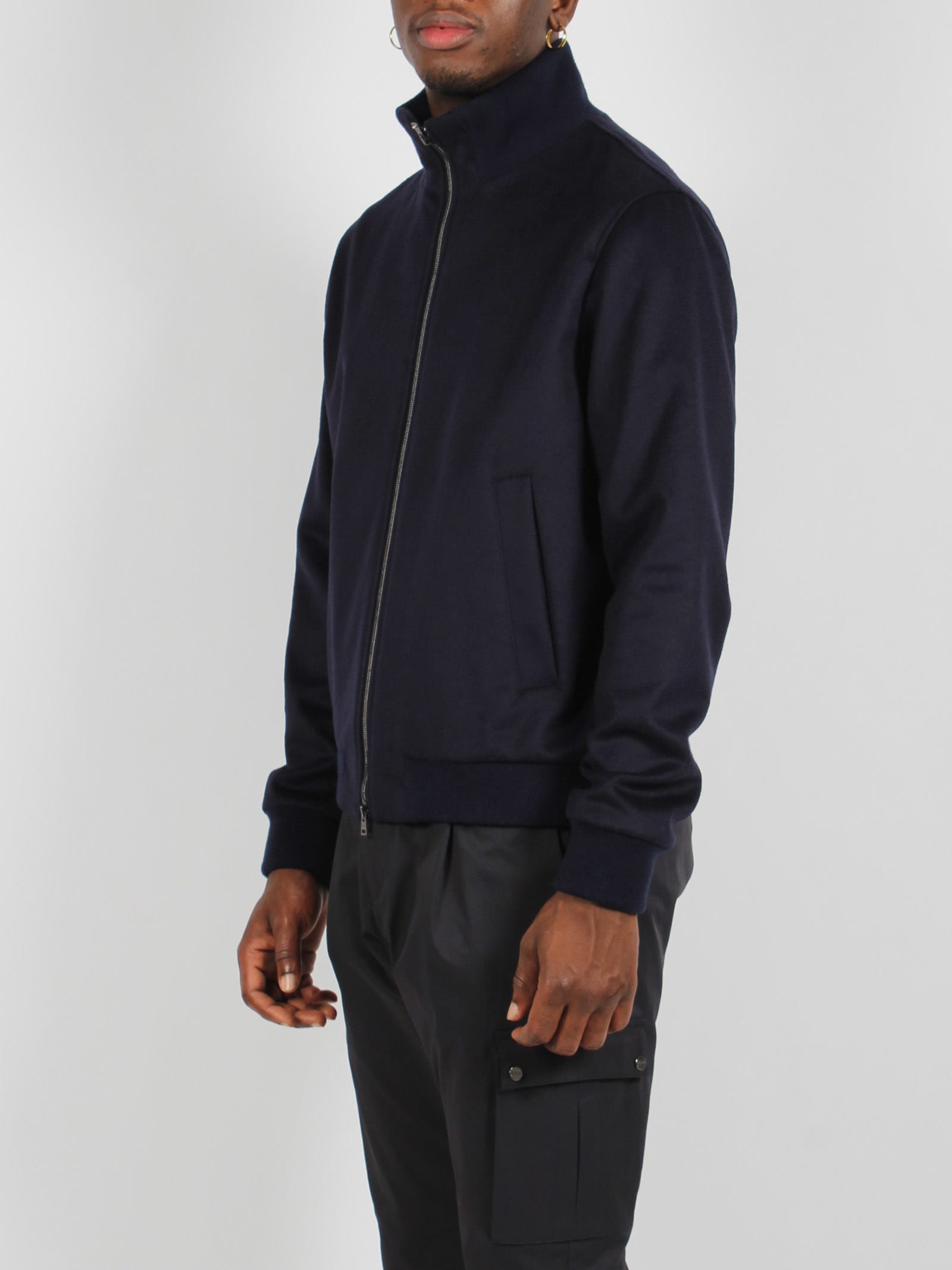 Shop Herno Soft Bunny Resort Bomber Jacket In Blue