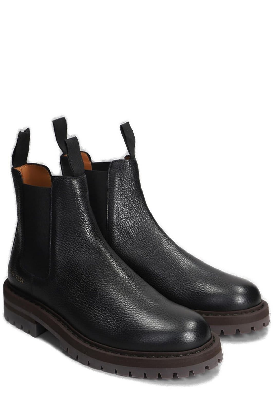 Shop Common Projects Round Toe Ankle Boots In Black