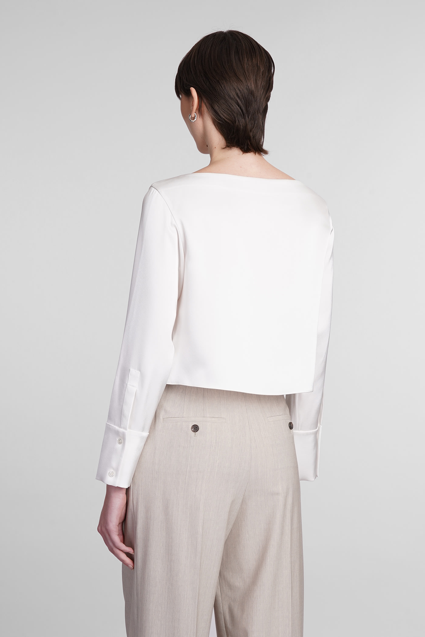 Shop Theory Blouse In White Triacetate