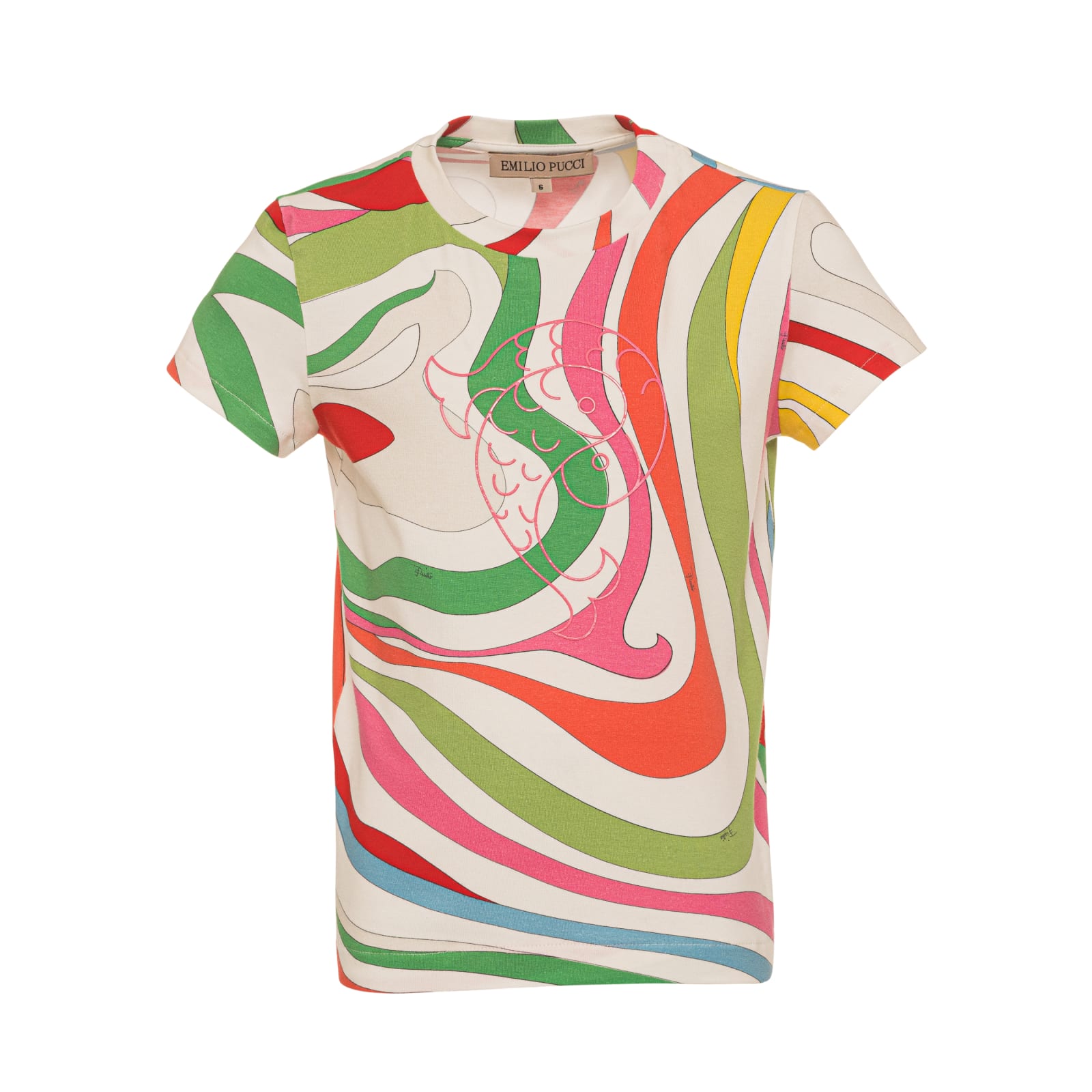 Emilio Pucci Kids' Printed T-shirt In Multicolor