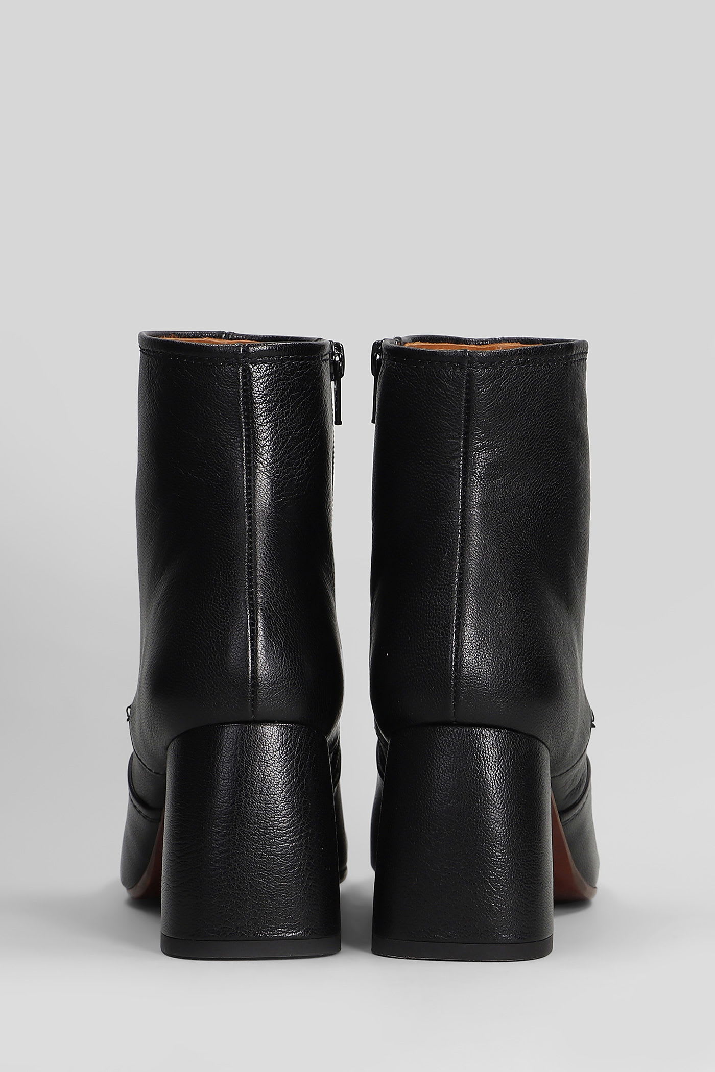 Chie Mihara Sonli High Heels Ankle Boots In Black Leather In Black