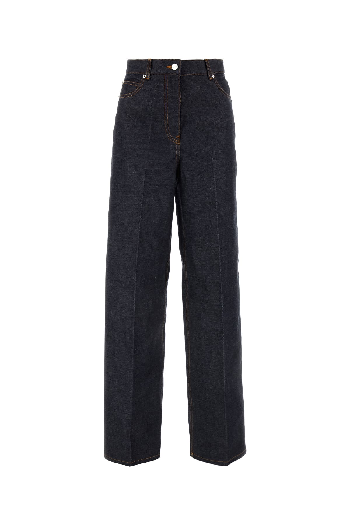 Shop Ferragamo Pantalone In Denimscuro