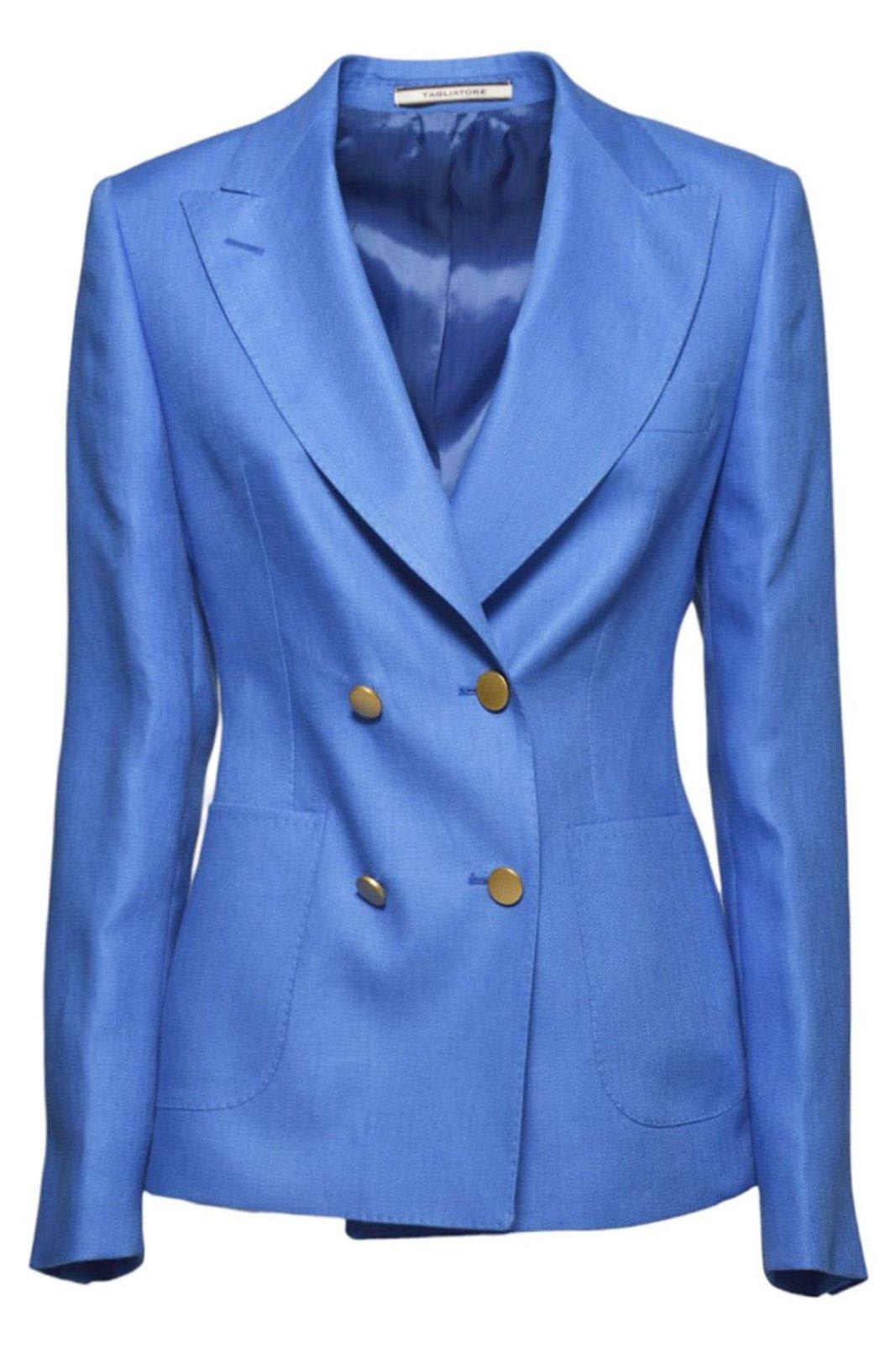 TAGLIATORE PEAK-LAPELS DOUBLE-BREASTED BLAZER