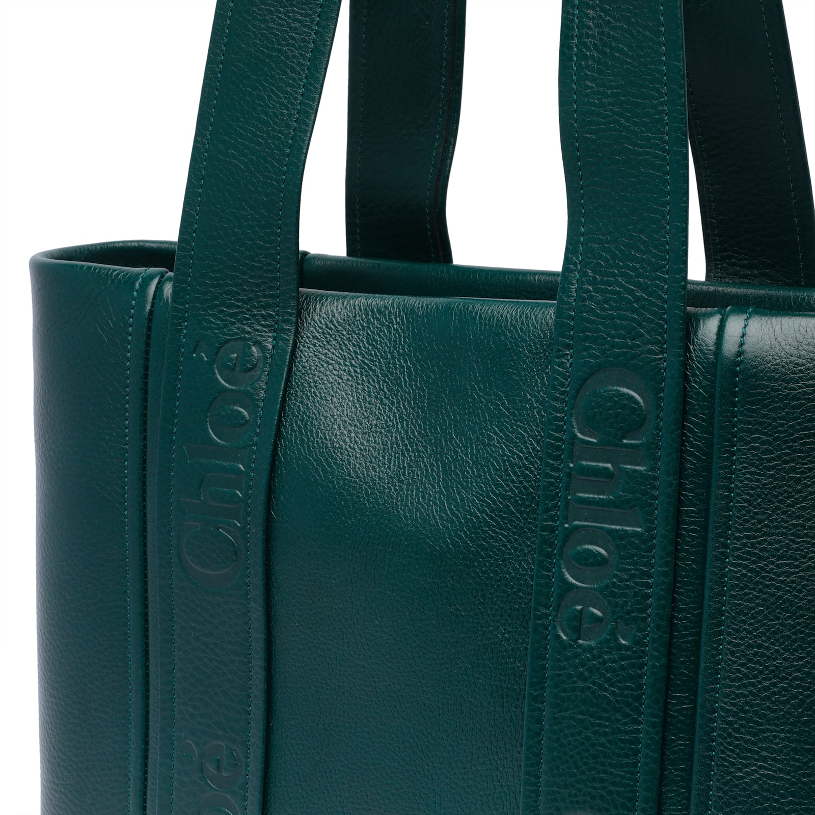 Shop Chloé Woody Tote Bag In Green