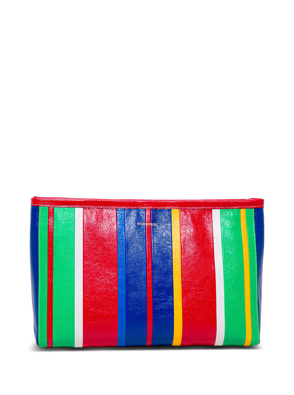 Balenciaga Barbes Multicolor Striped Leather Handbag