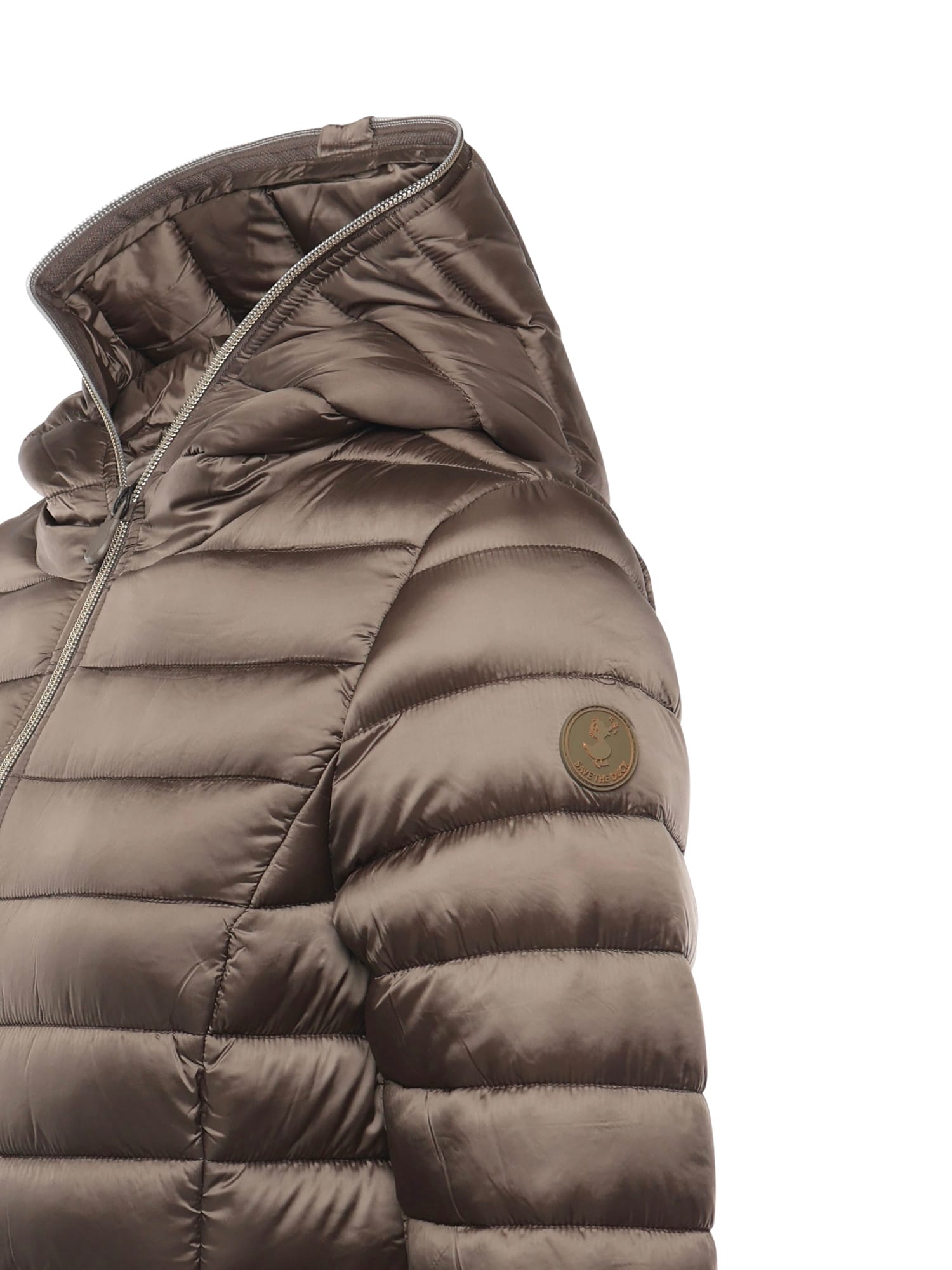 Save The Duck Alexis Nylon Down Jacket In Brown