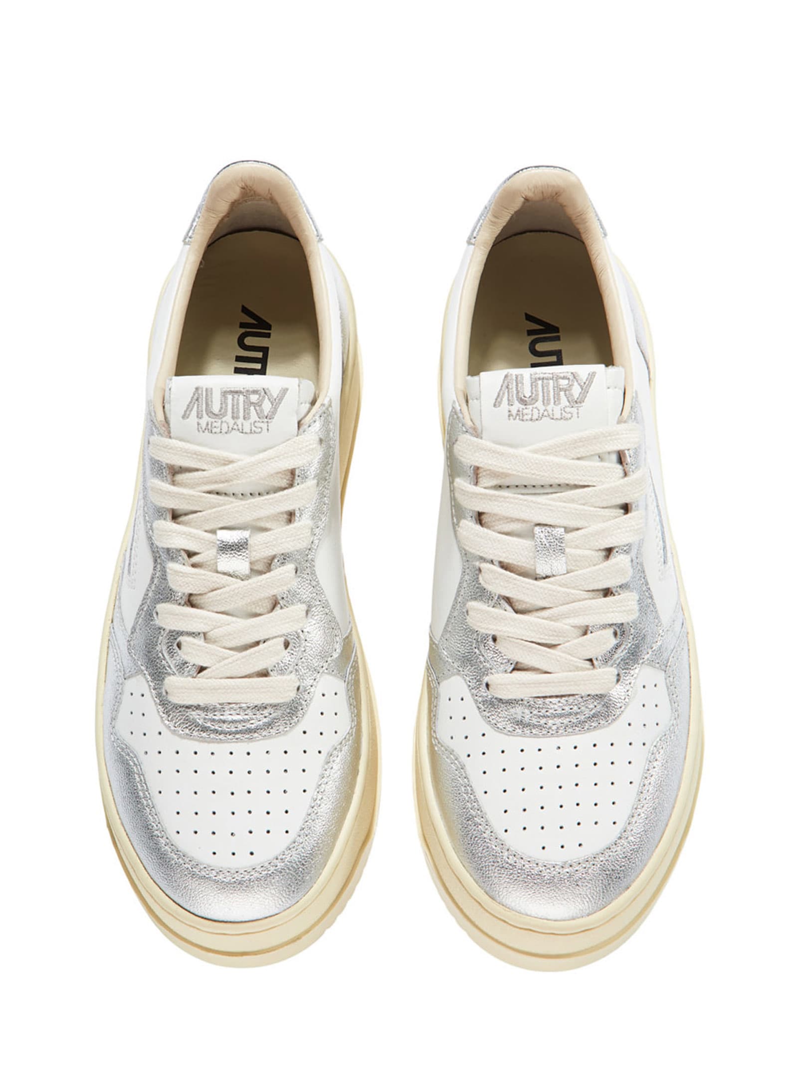 Shop Autry Medalist Platform Sneakers In White