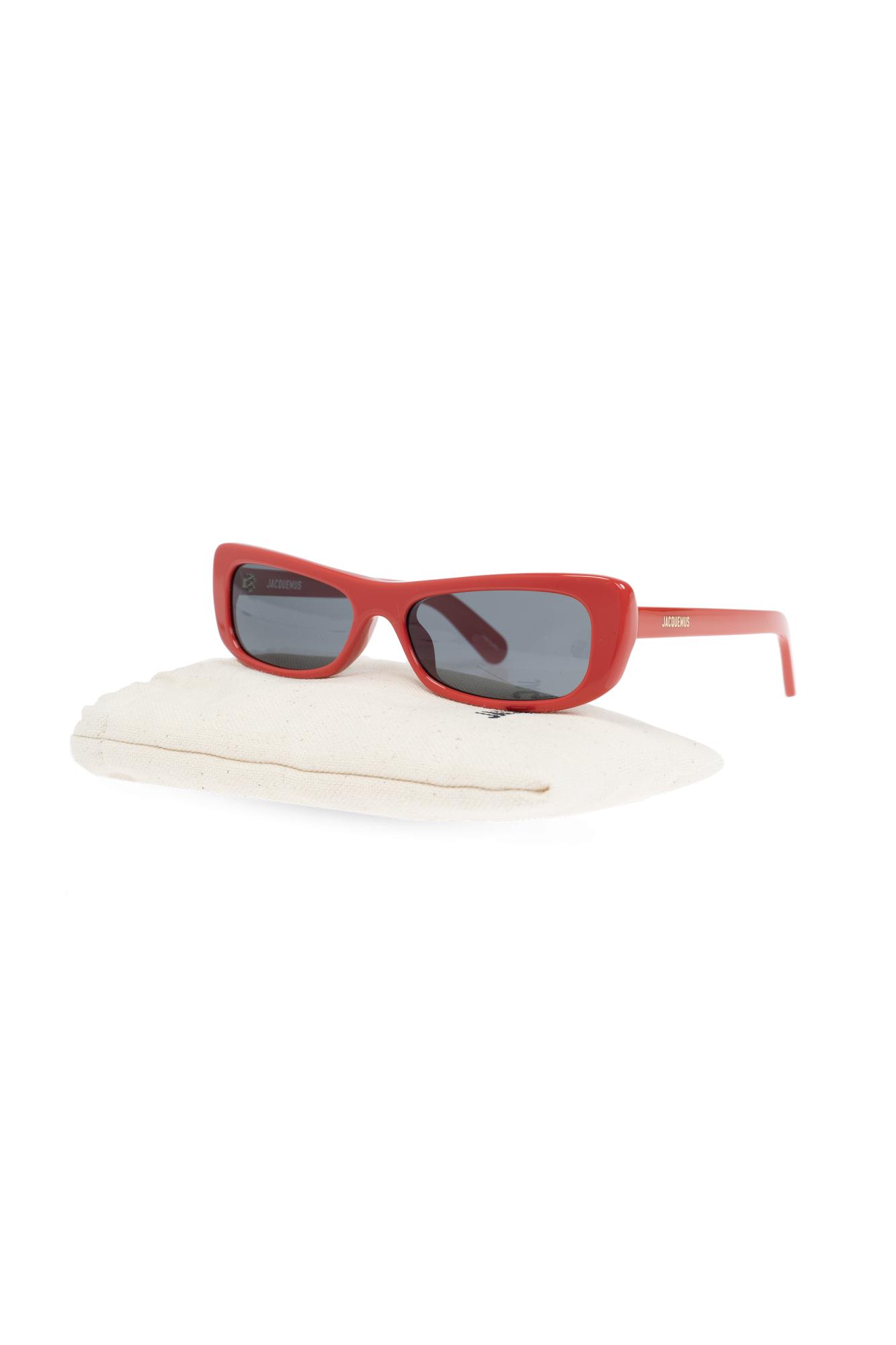 Shop Jacquemus Sunglasses In Red