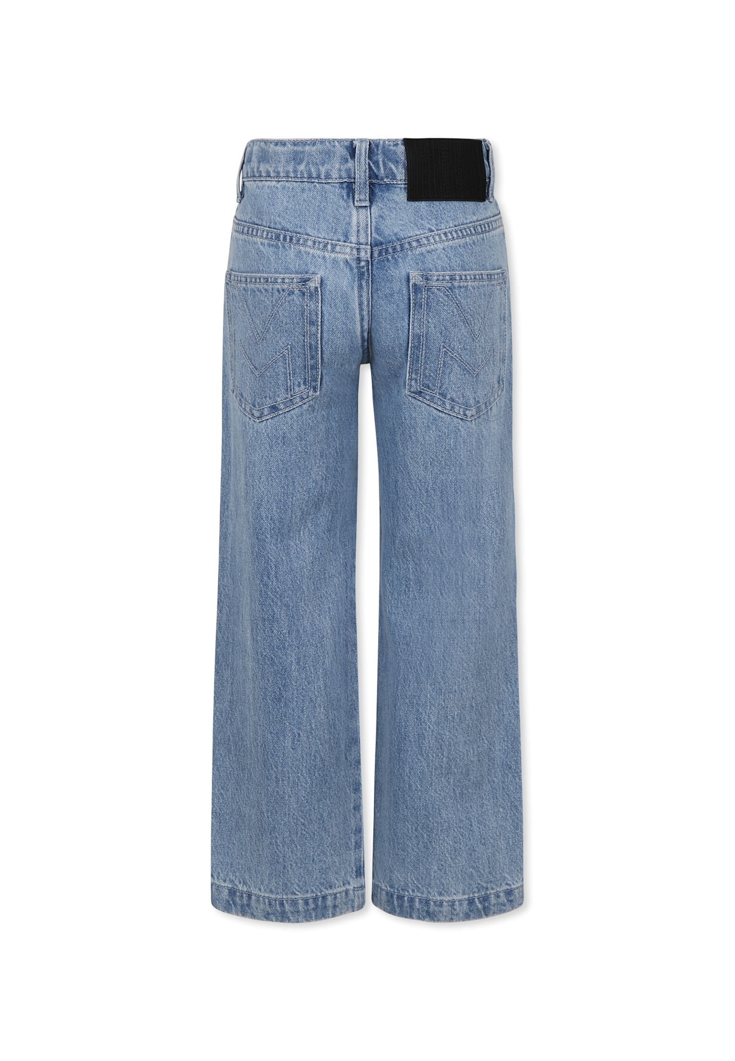 Marc Jacobs Denim Jeans For Girl With Rhinestones In Denim