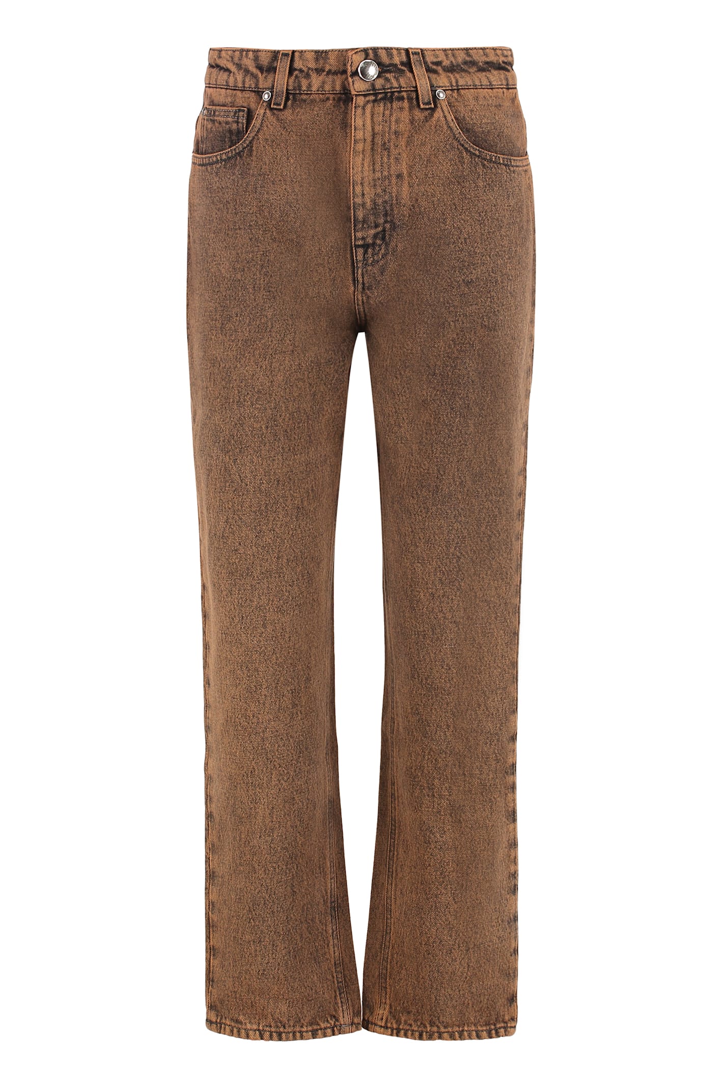 Moorer Woman Jeans Brown Size 32 Cotton In Orange