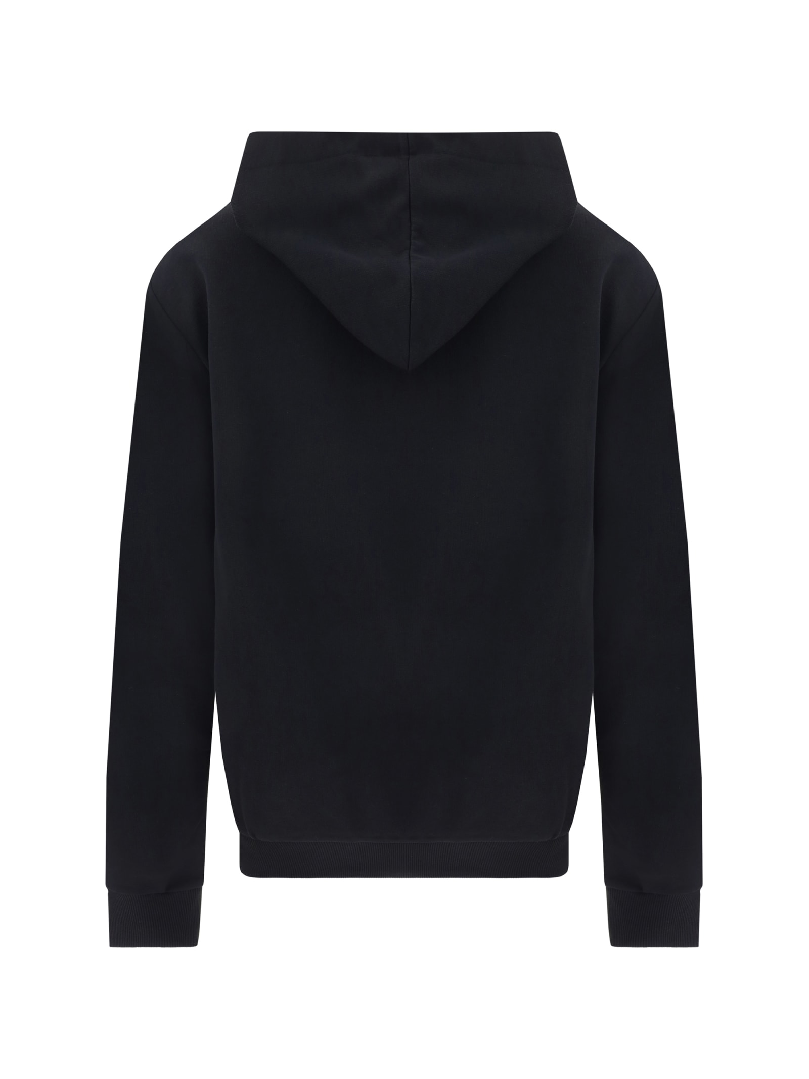 Shop Balmain Hoodie In Eab Noir Blanc