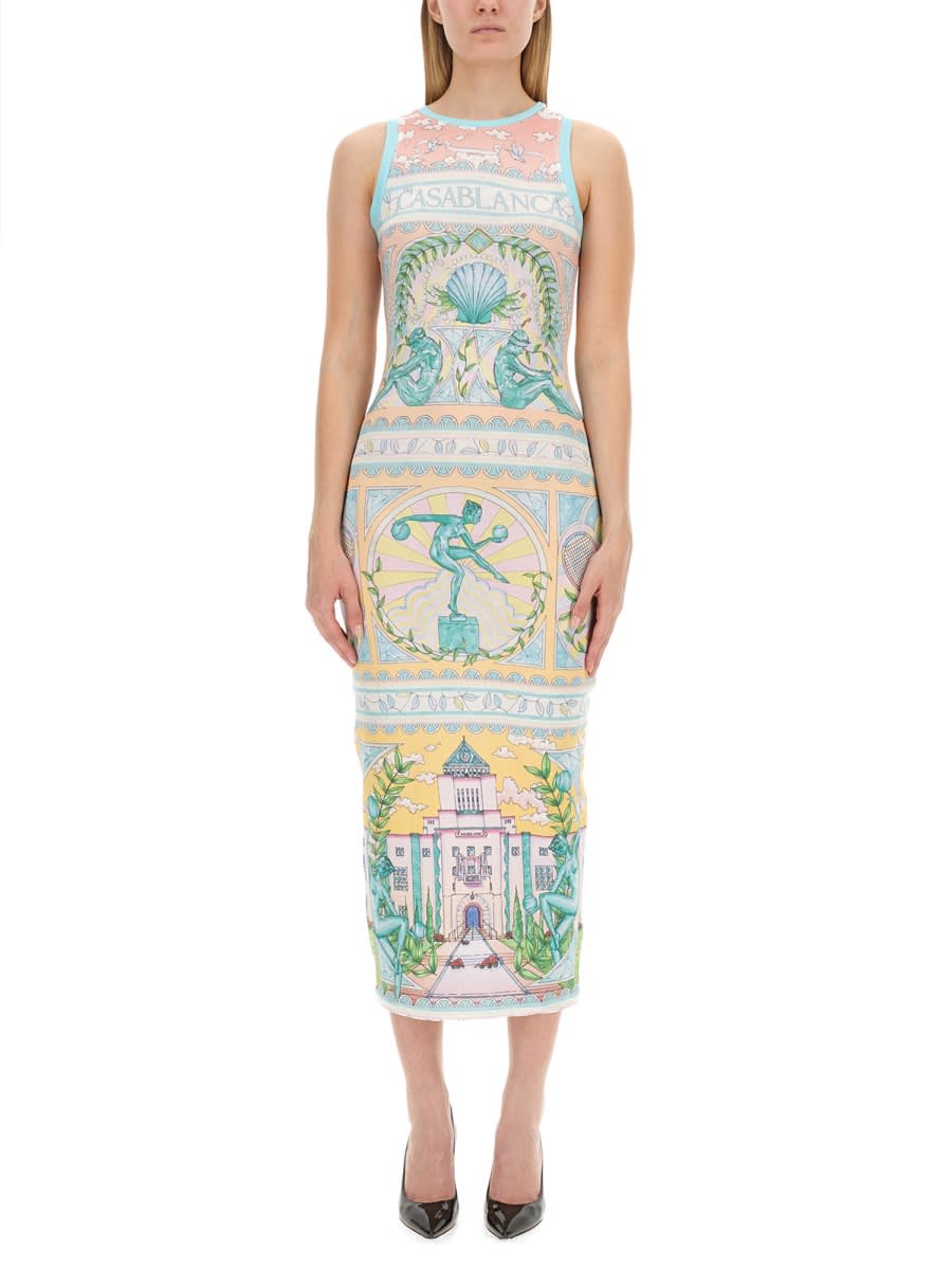 CASABLANCA DRESS WITH PRINT