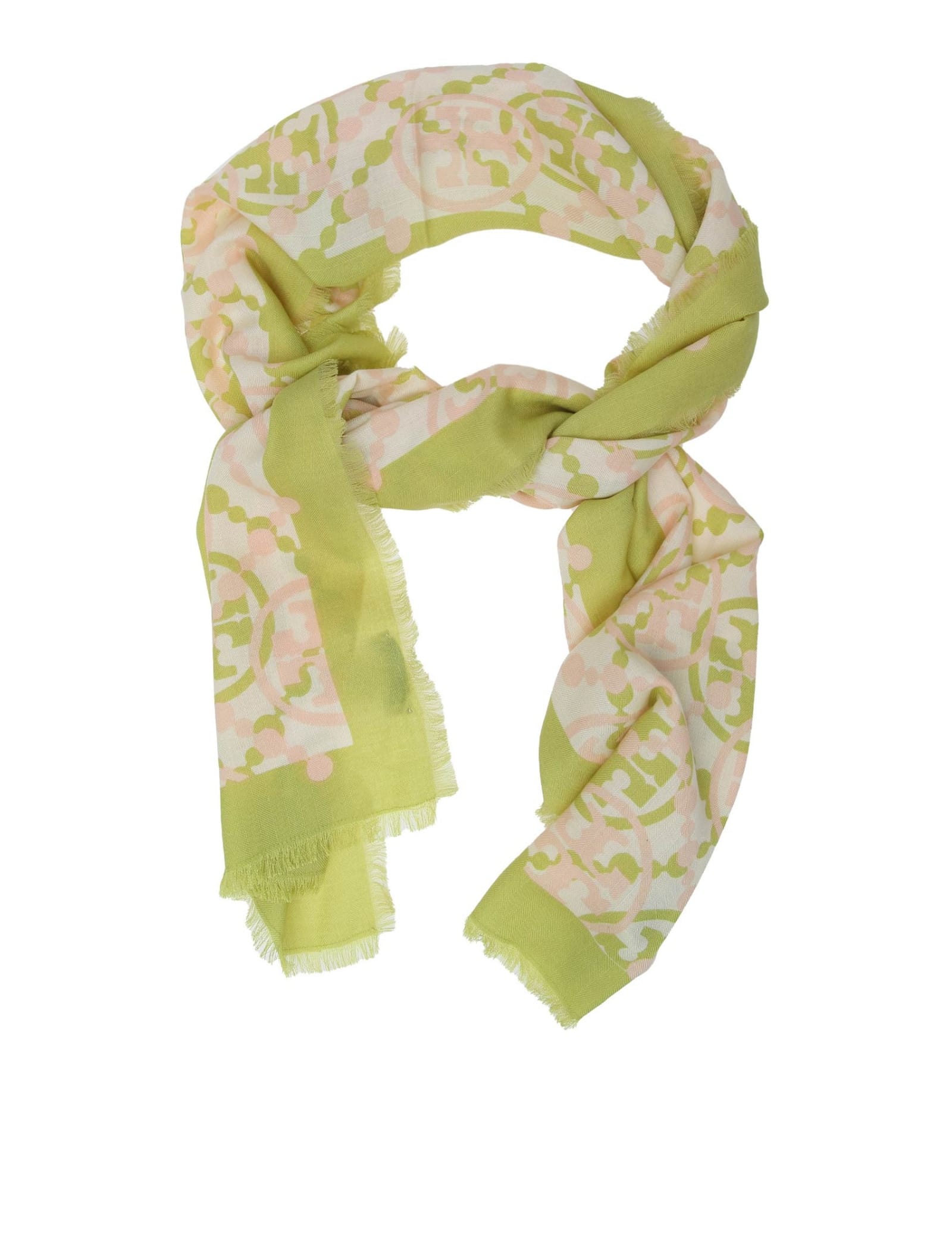 Shop Tory Burch Monogram Double T Scarf In Multi